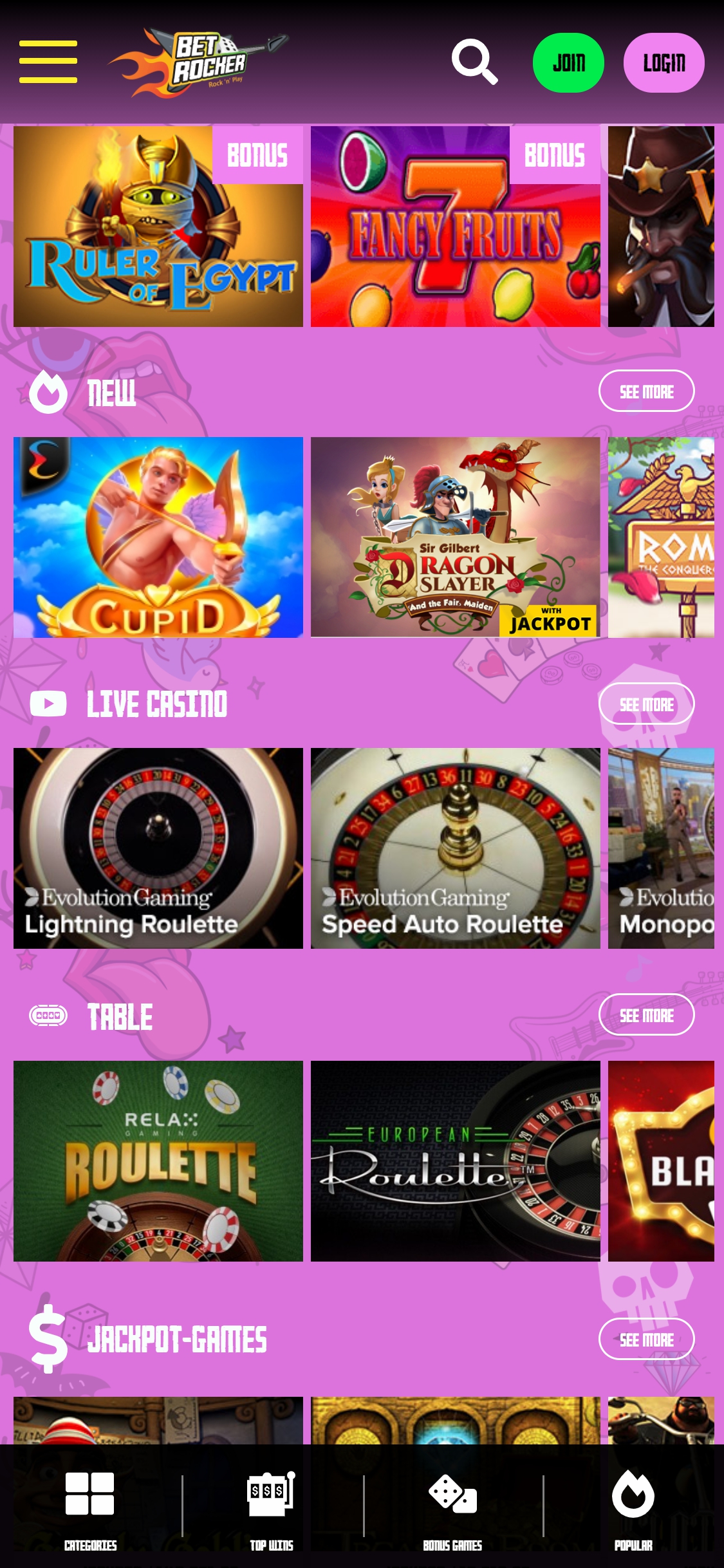 Betrocker Casino Mobile Games Review
