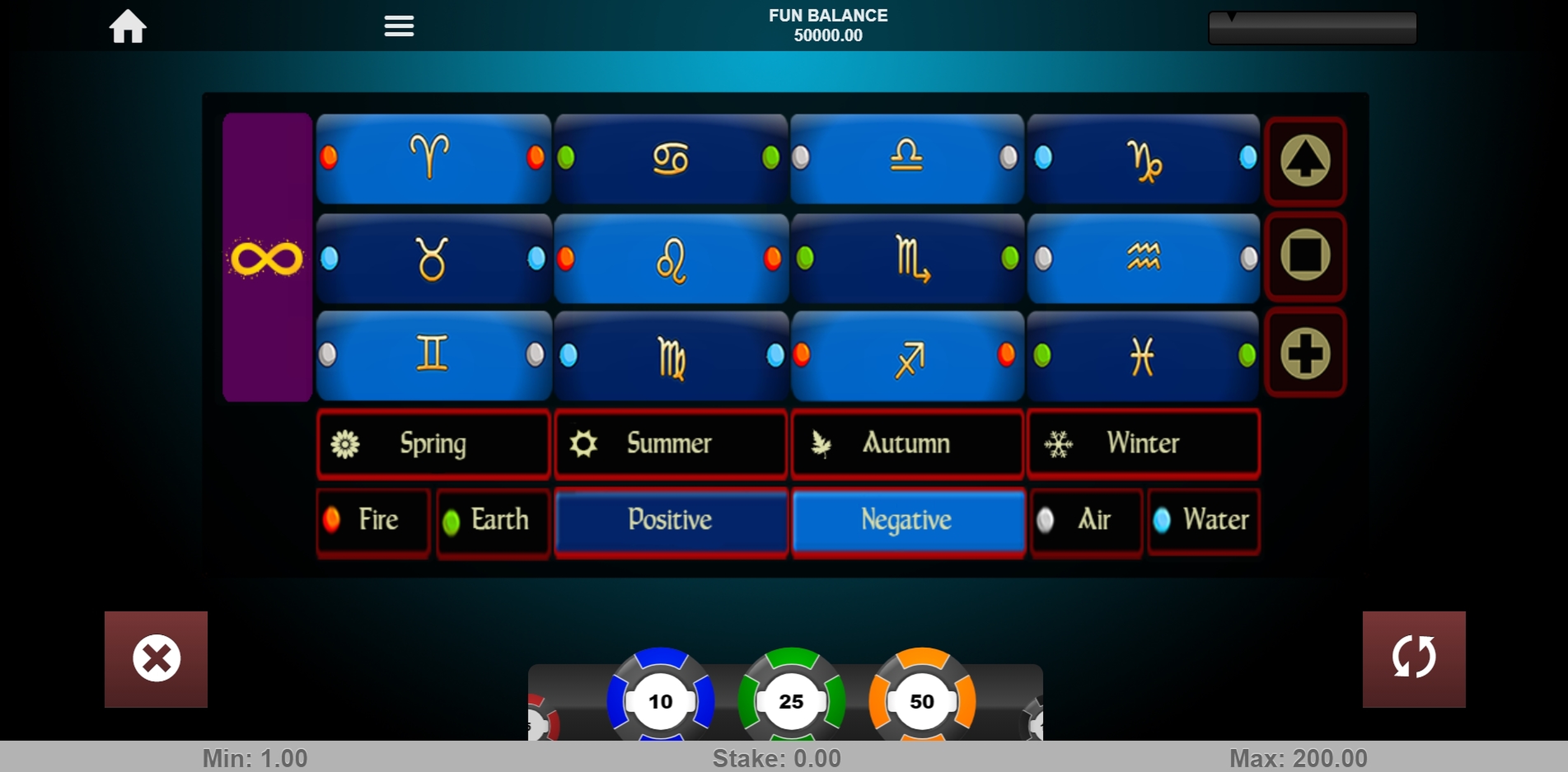 Reels in Astro Roulette Slot Game by 1x2 Gaming