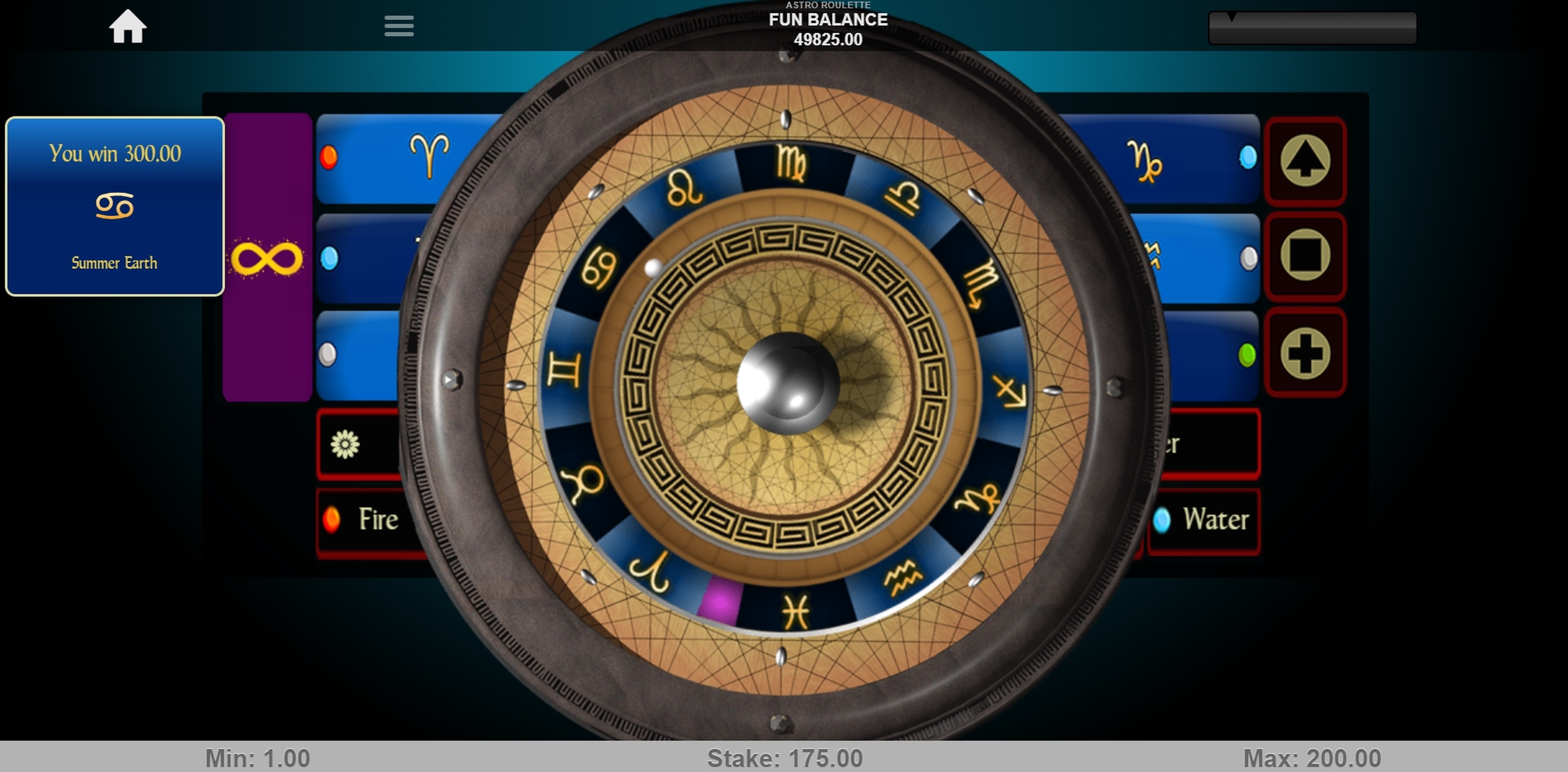 Win Money in Astro Roulette Free Slot Game by 1x2 Gaming