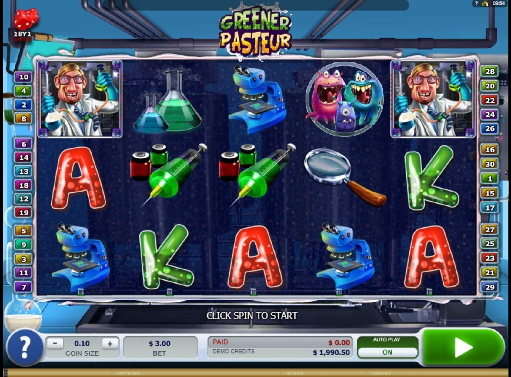 Reels in Greener Pasteur Slot Game by 2 By 2 Gaming