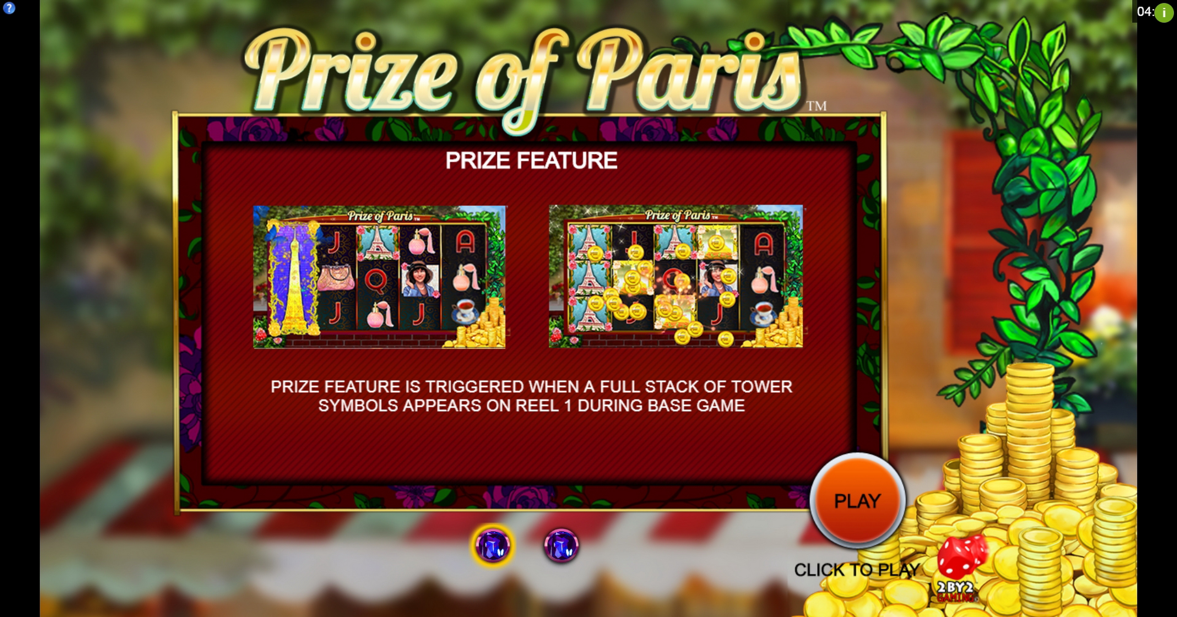 Play Prize of Paris Free Casino Slot Game by 2 By 2 Gaming