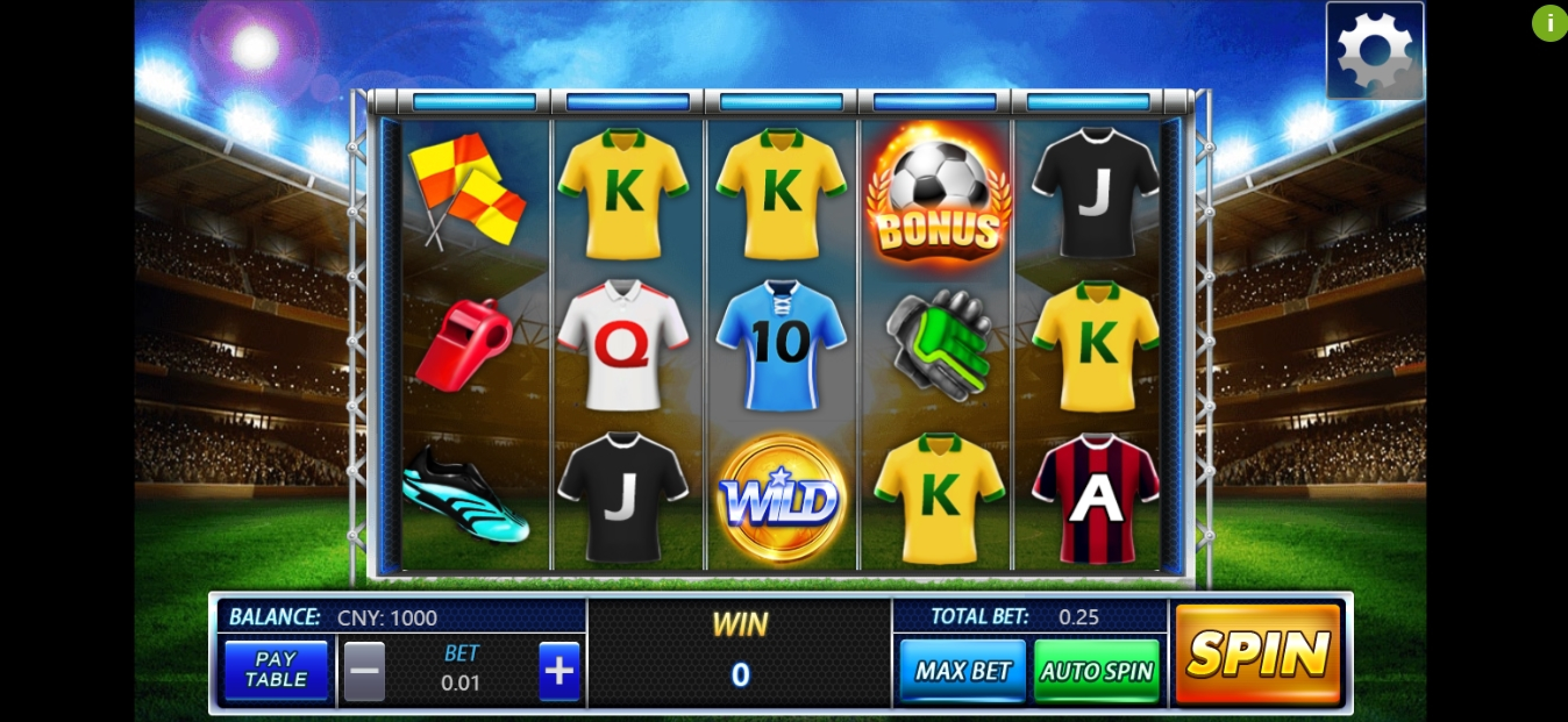Reels in Football Frenzy Slot Game by Aiwin Games