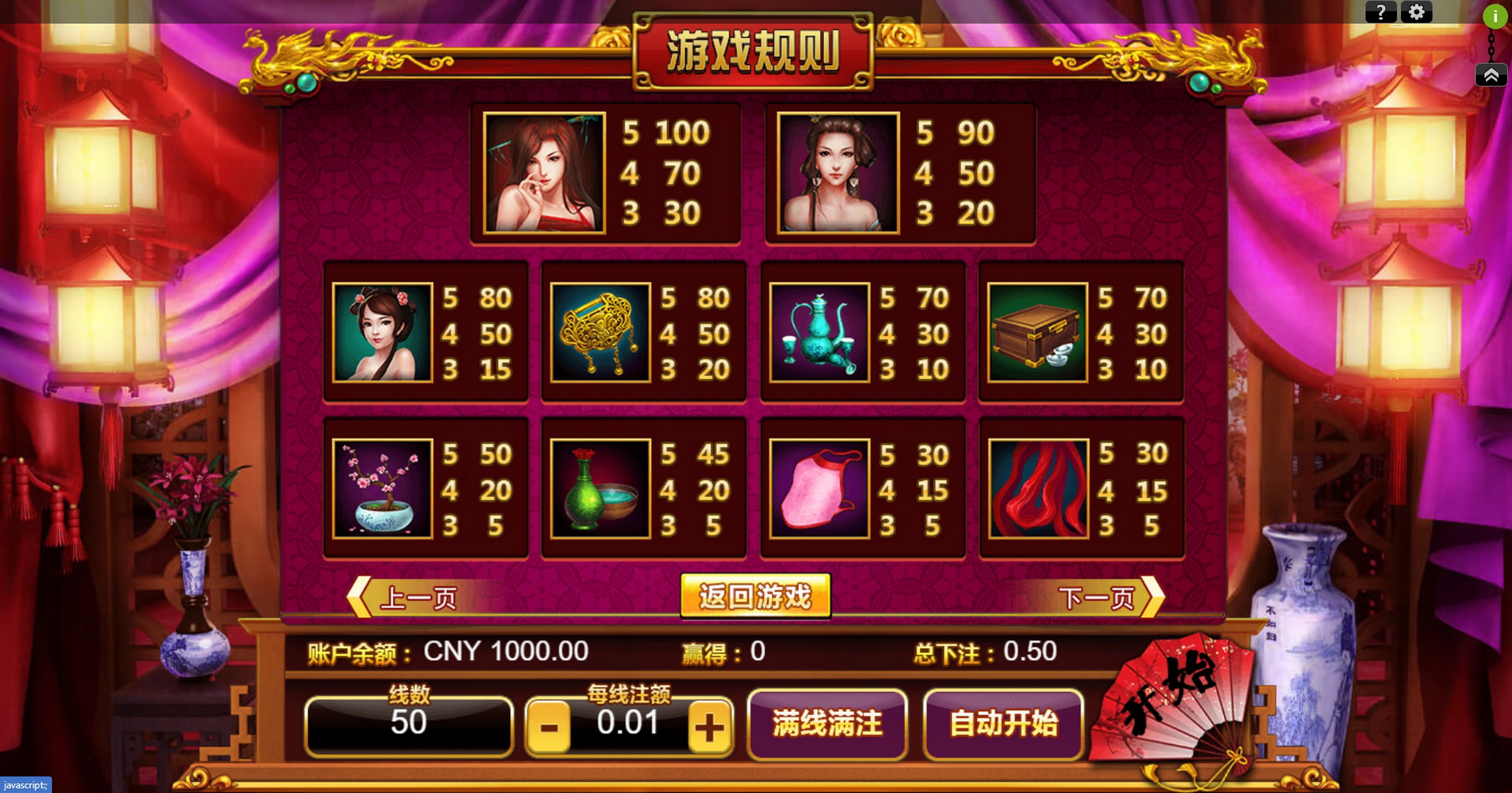 Info of The Golden Lotus Slot Game by Aiwin Games