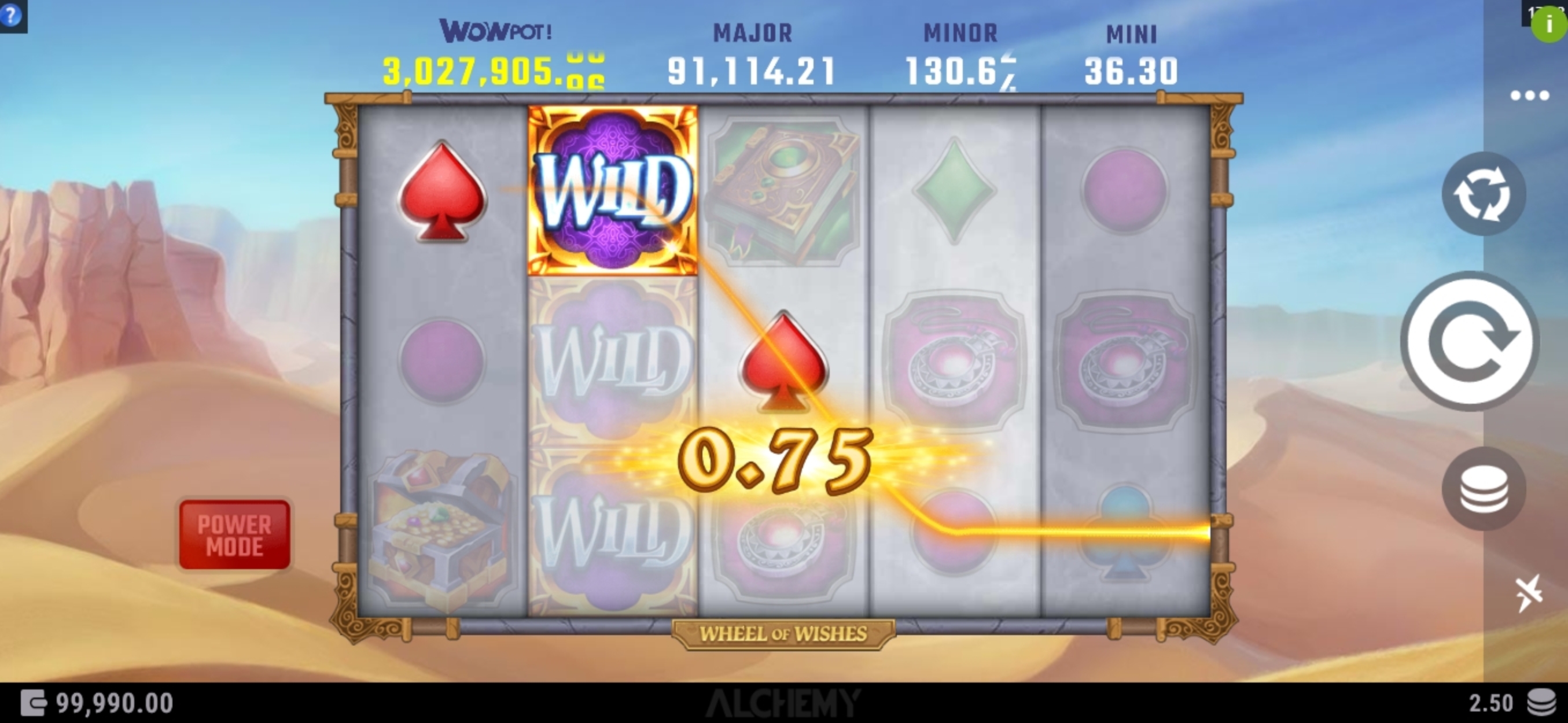 Win Money in Wheel Of Wishes Free Slot Game by Alchemy Gaming