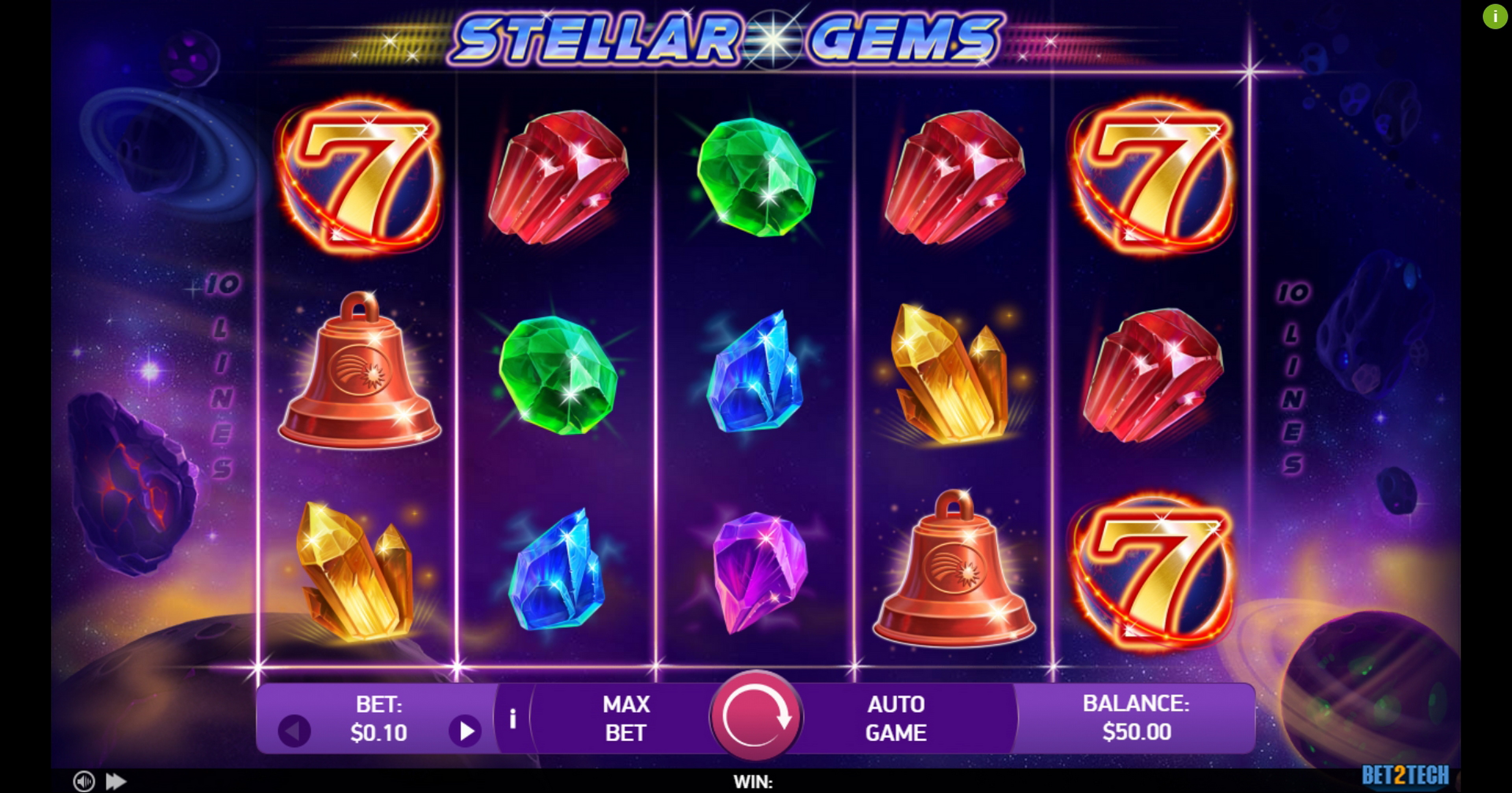 Reels in Stellar Gems Slot Game by Bet2Tech