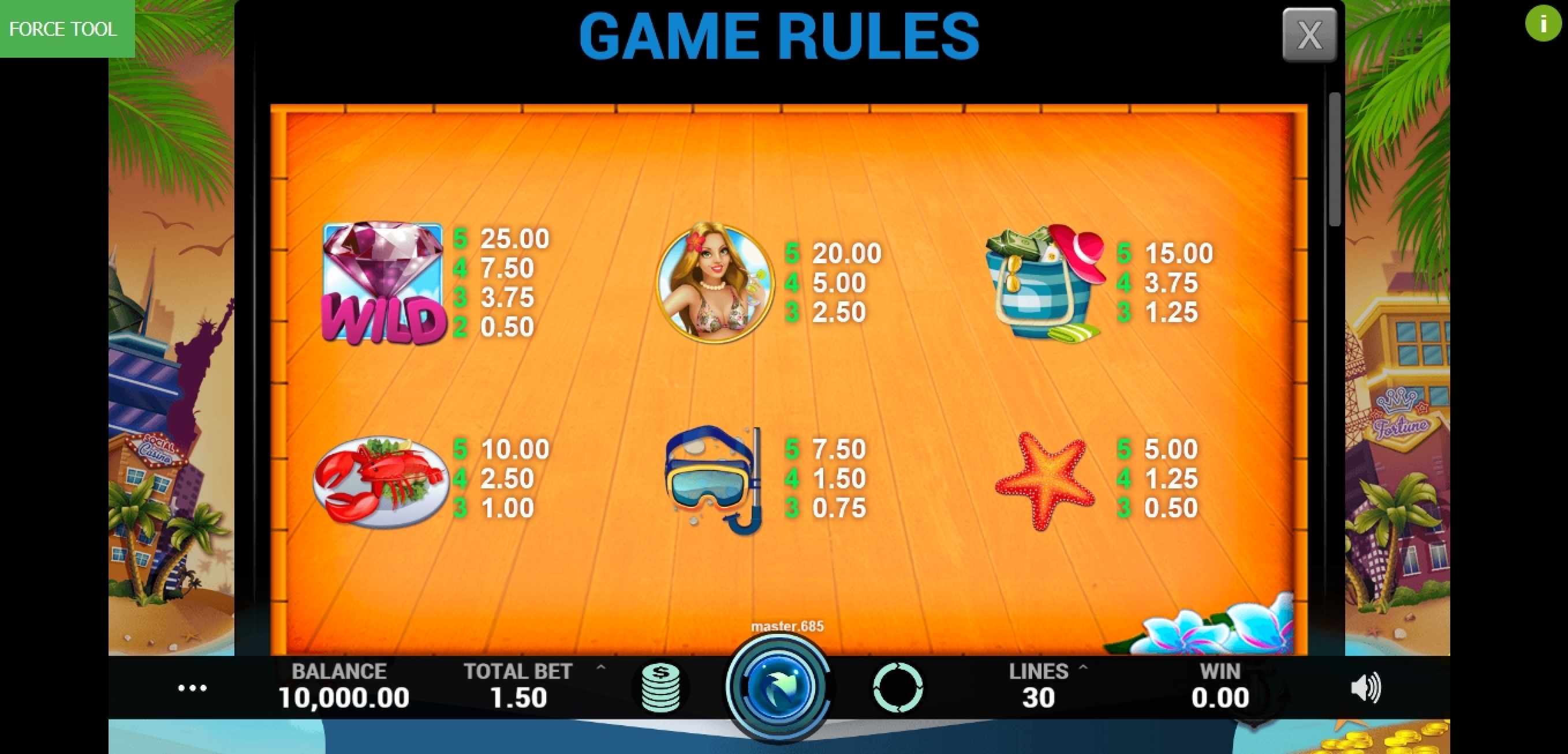 Info of Cruise of Fortune Slot Game by Caleta Gaming