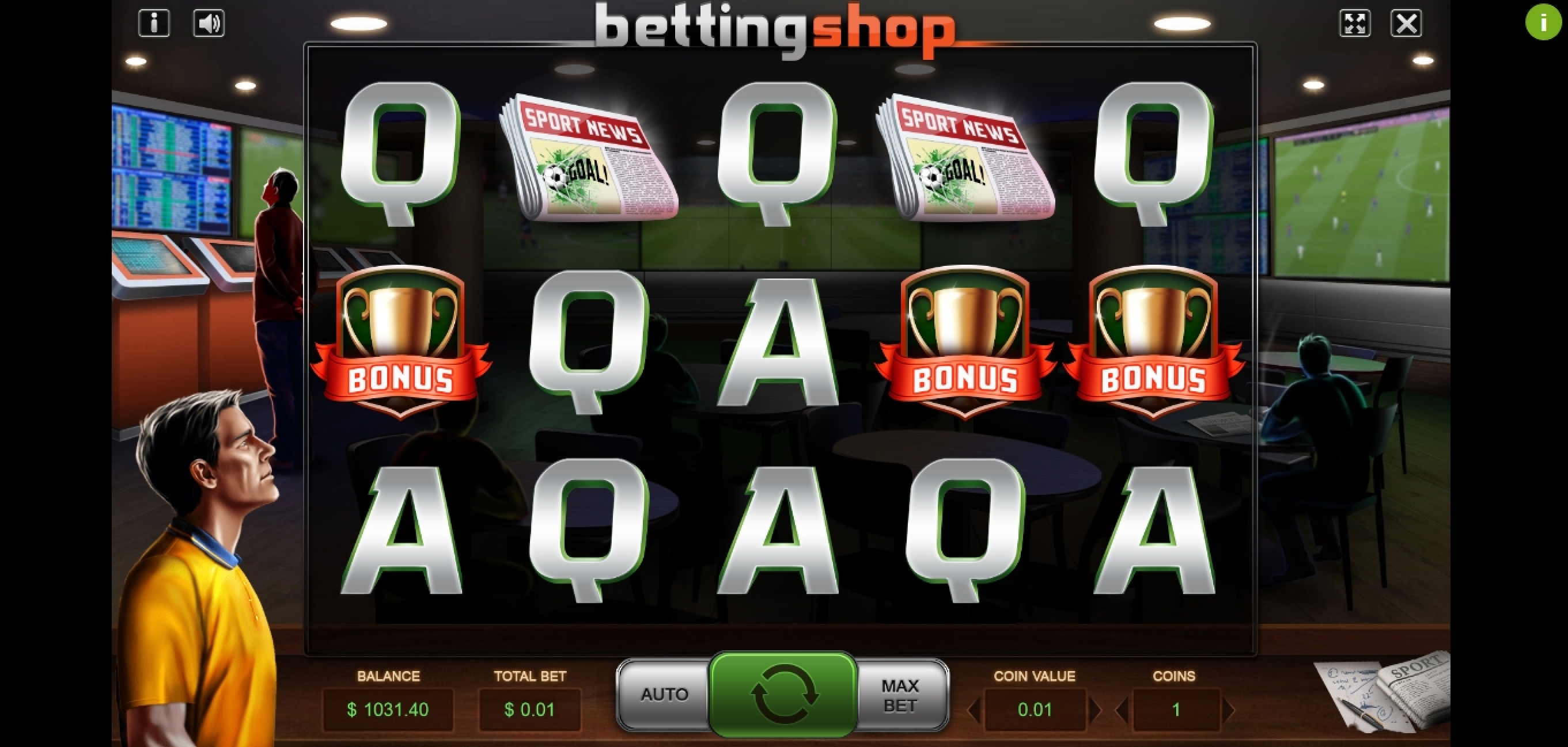 Reels in Betting Shop Slot Game by Charismatic