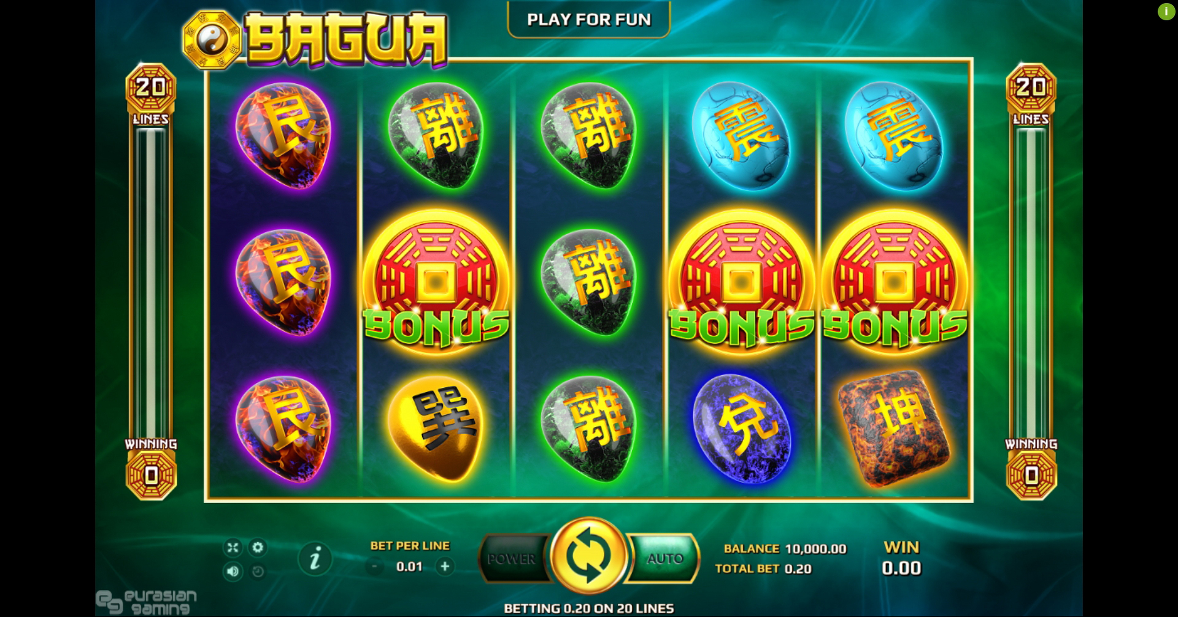 Reels in Bagua Slot Game by EAgaming