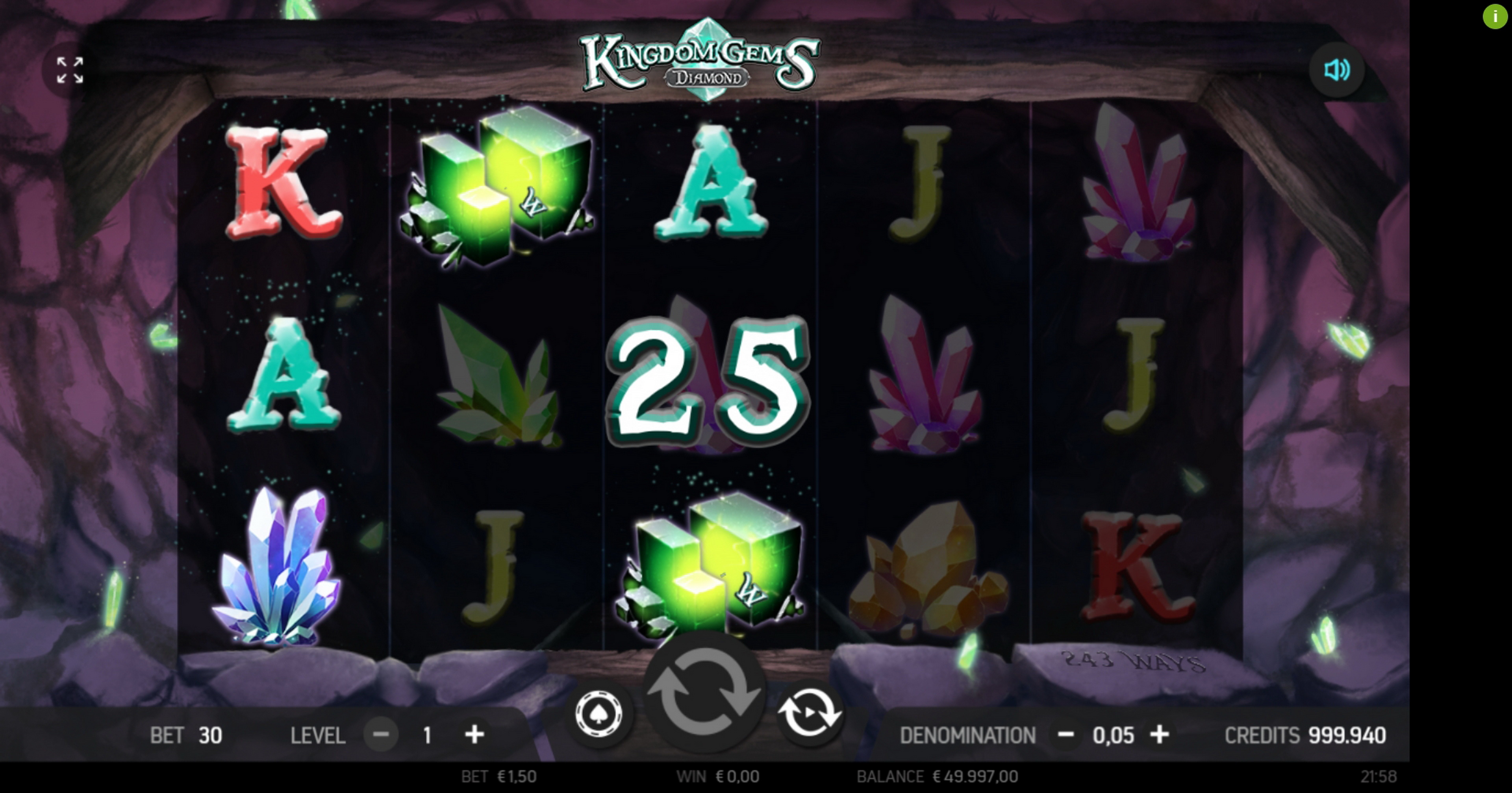 Win Money in Kingdom Gems Diamond Free Slot Game by FBM