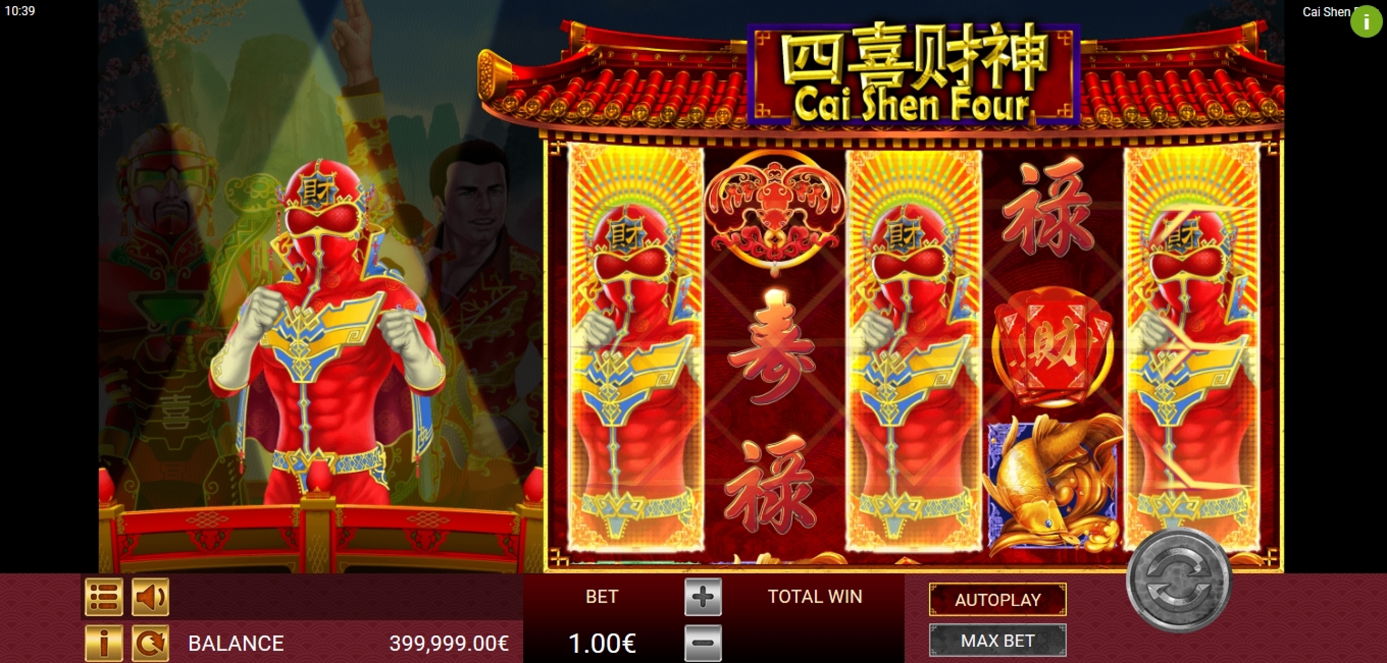 Win Money in Cai Shen Four Free Slot Game by Gamatron