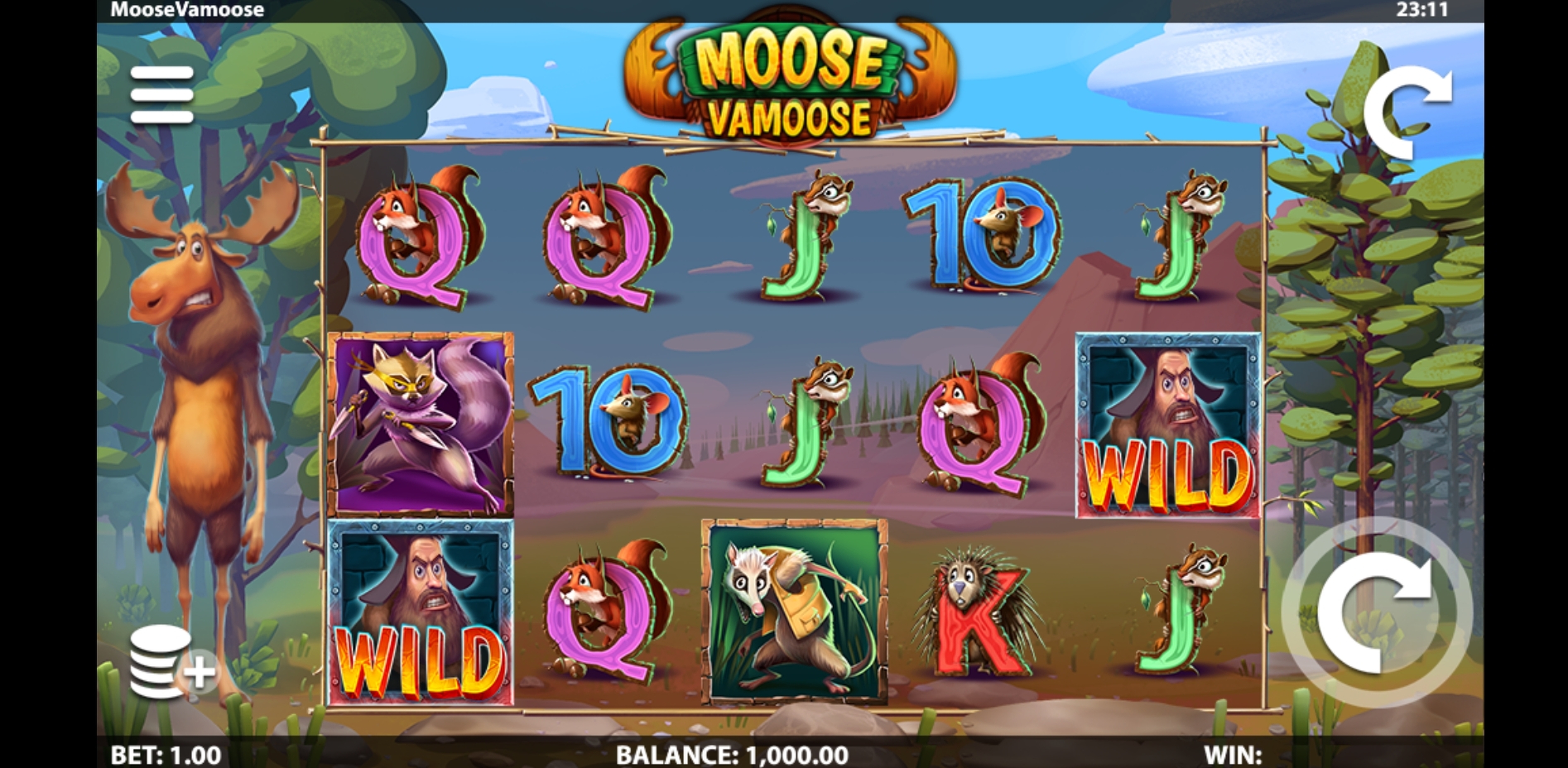 Reels in Moose Vamoose Slot Game by HungryBear