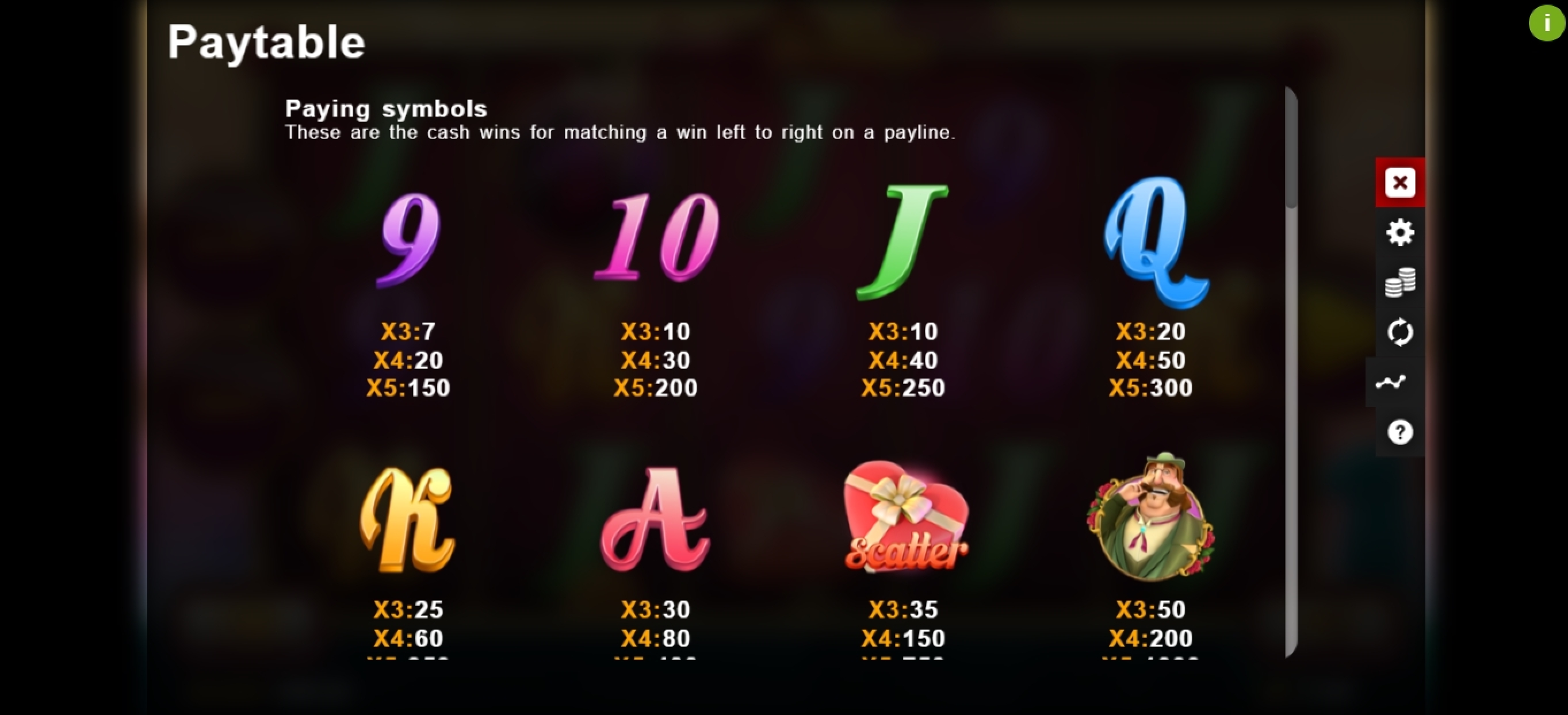 Info of Lady Eveline Slot Game by Magma