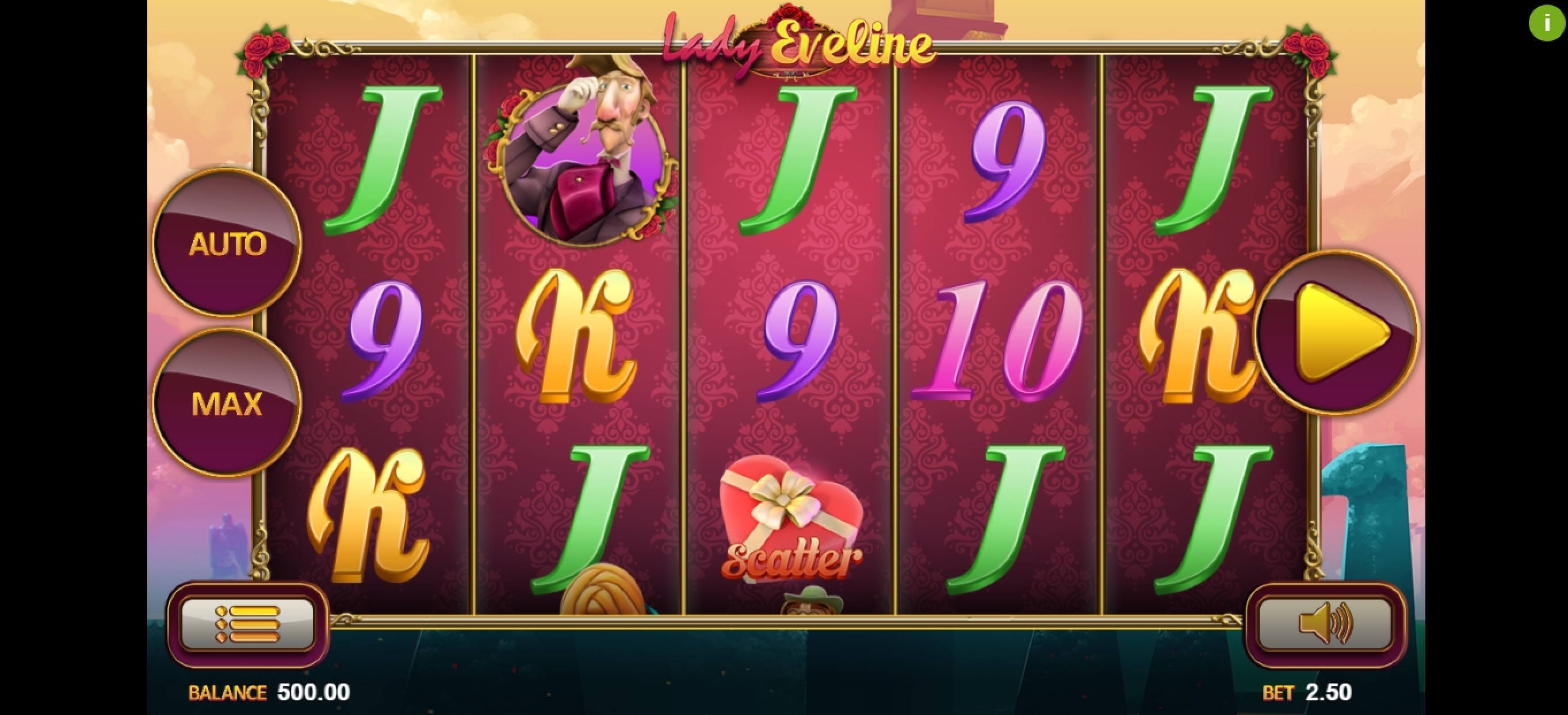Reels in Lady Eveline Slot Game by Magma