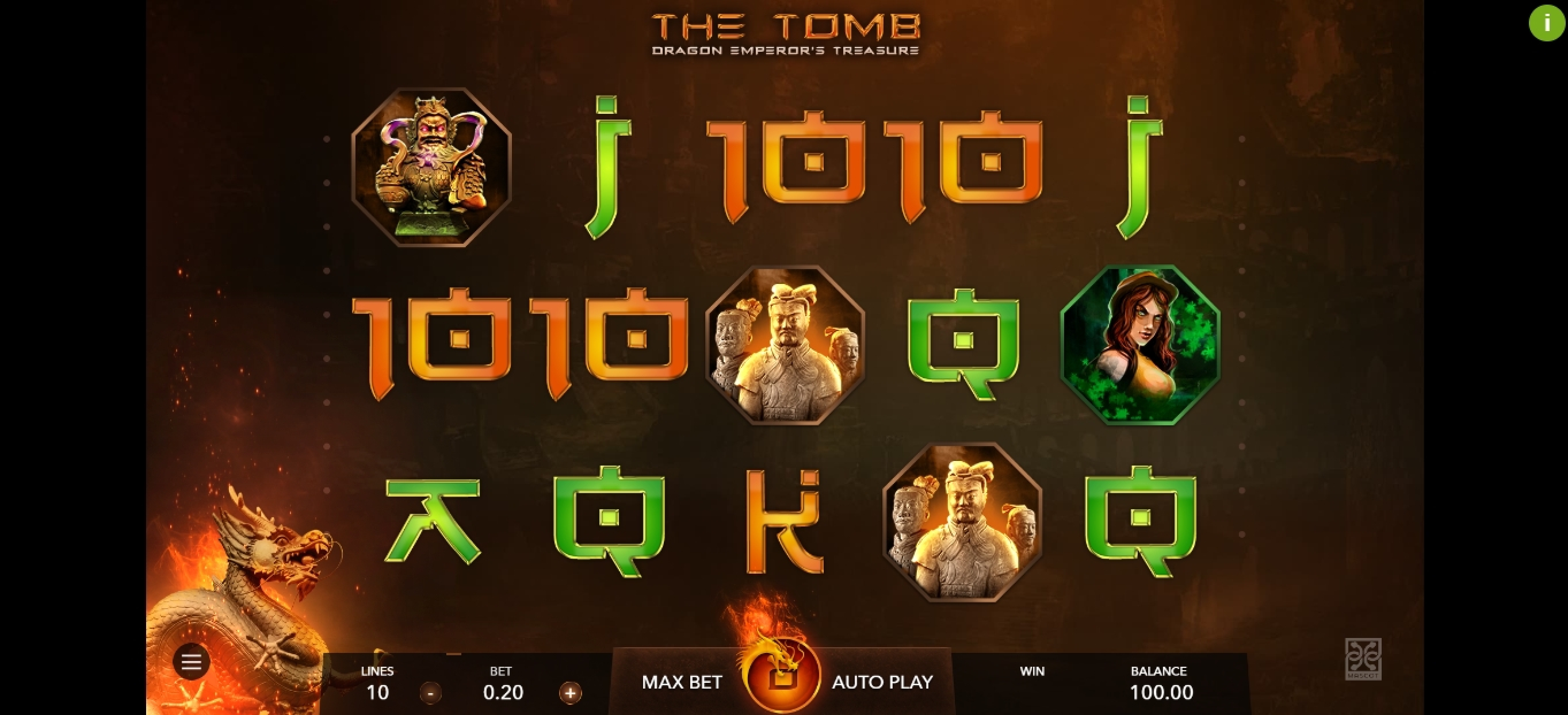 Reels in The Tomb Slot Game by Mascot Gaming