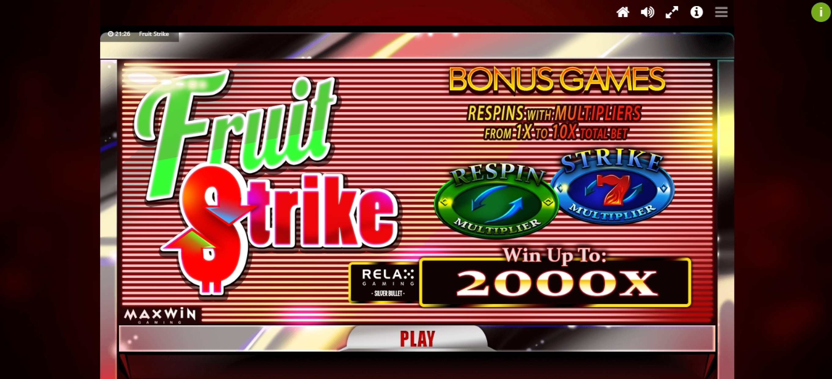 Play Fruit Strike Free Casino Slot Game by Max Win Gaming