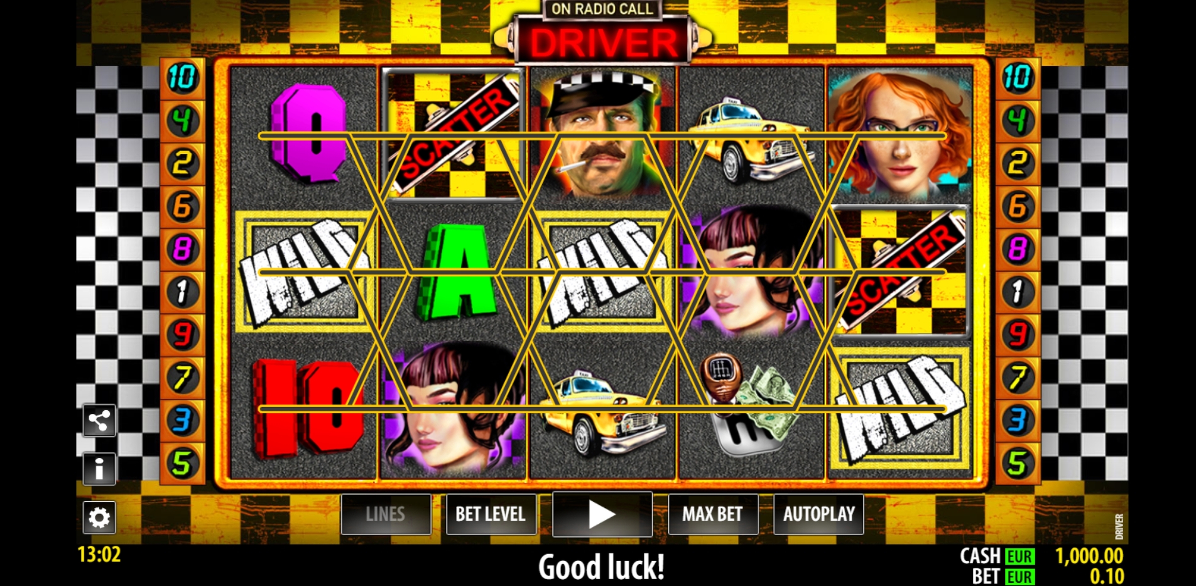 Reels in Driver Slot Game by Nazionale Elettronica