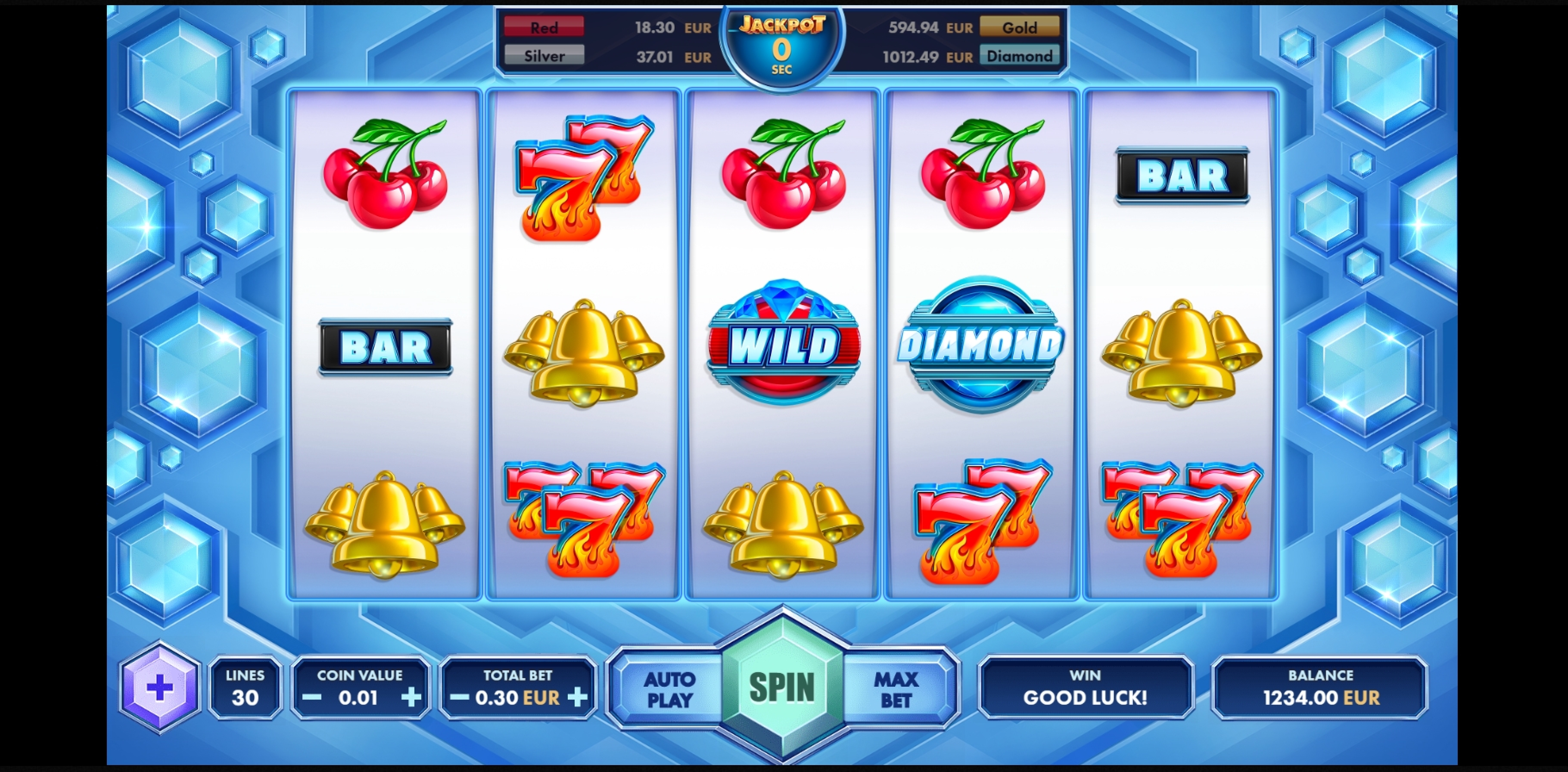Reels in Diamond Shot Slot Game by NetGame