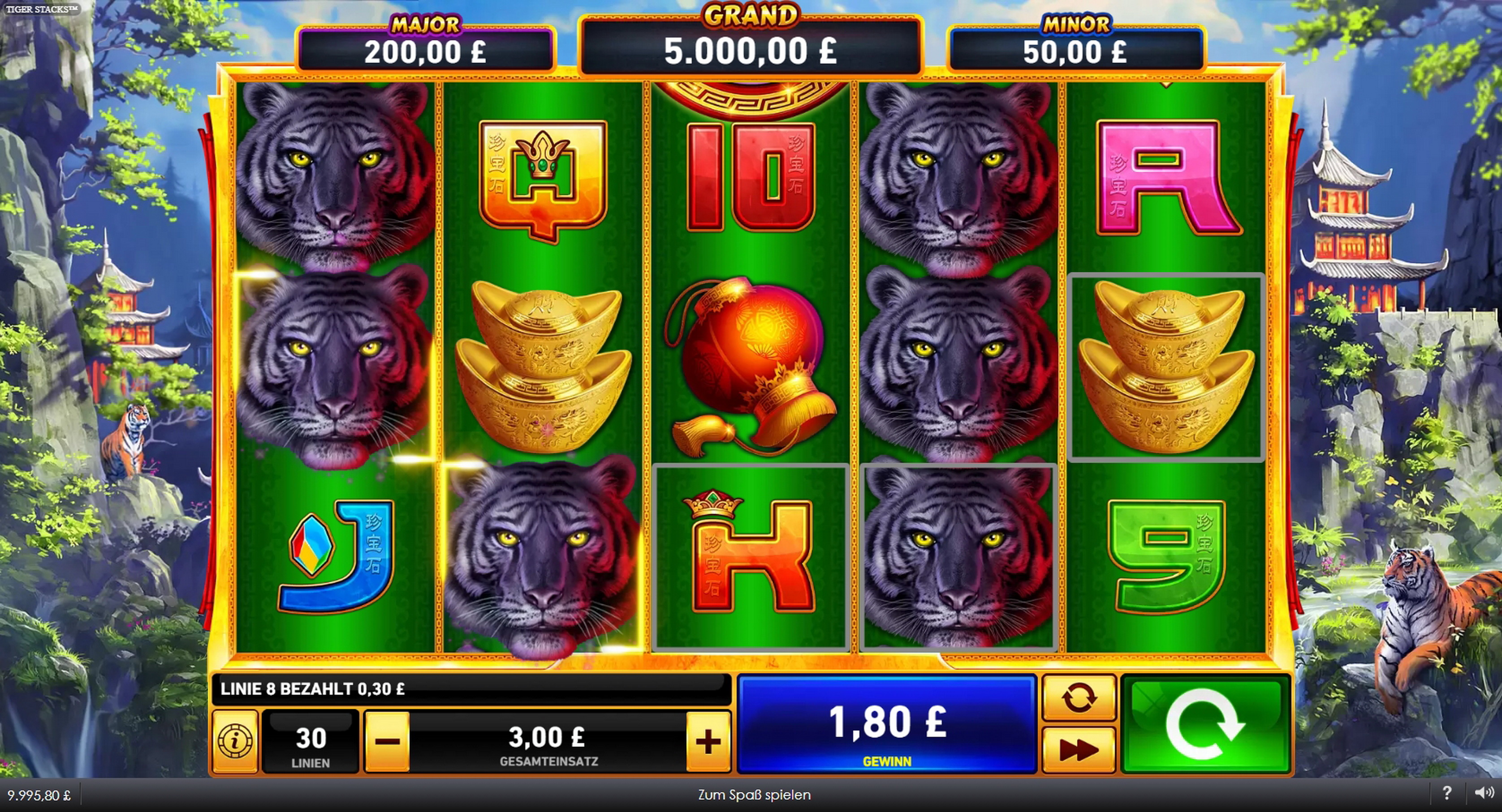 Win Money in Tiger Stacks Free Slot Game by Rarestone Gaming