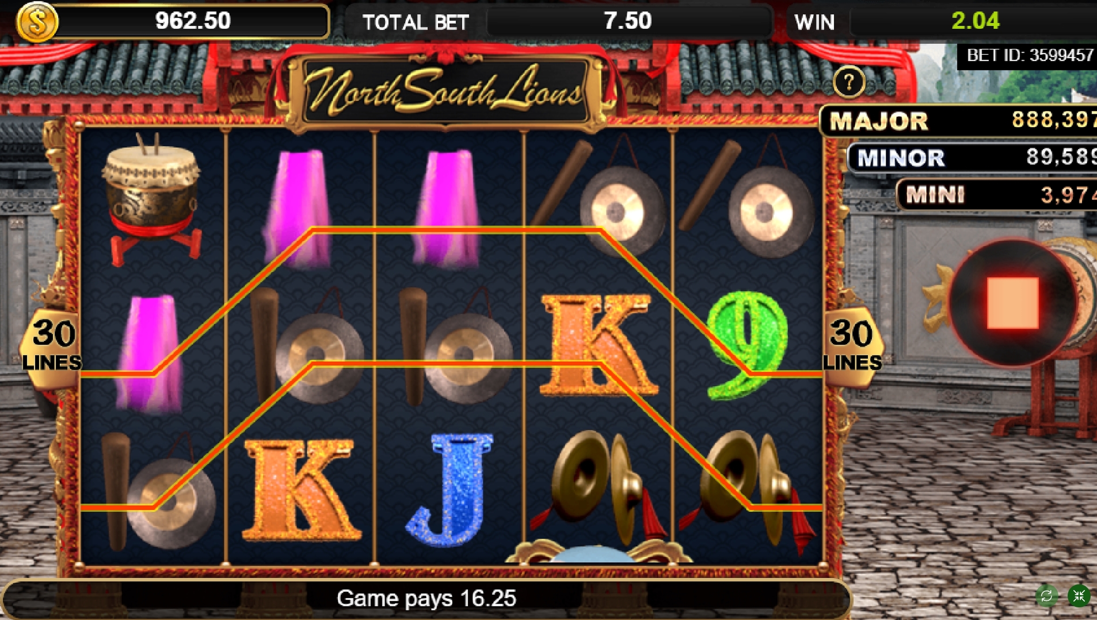 Win Money in North South Lions Free Slot Game by SimplePlay
