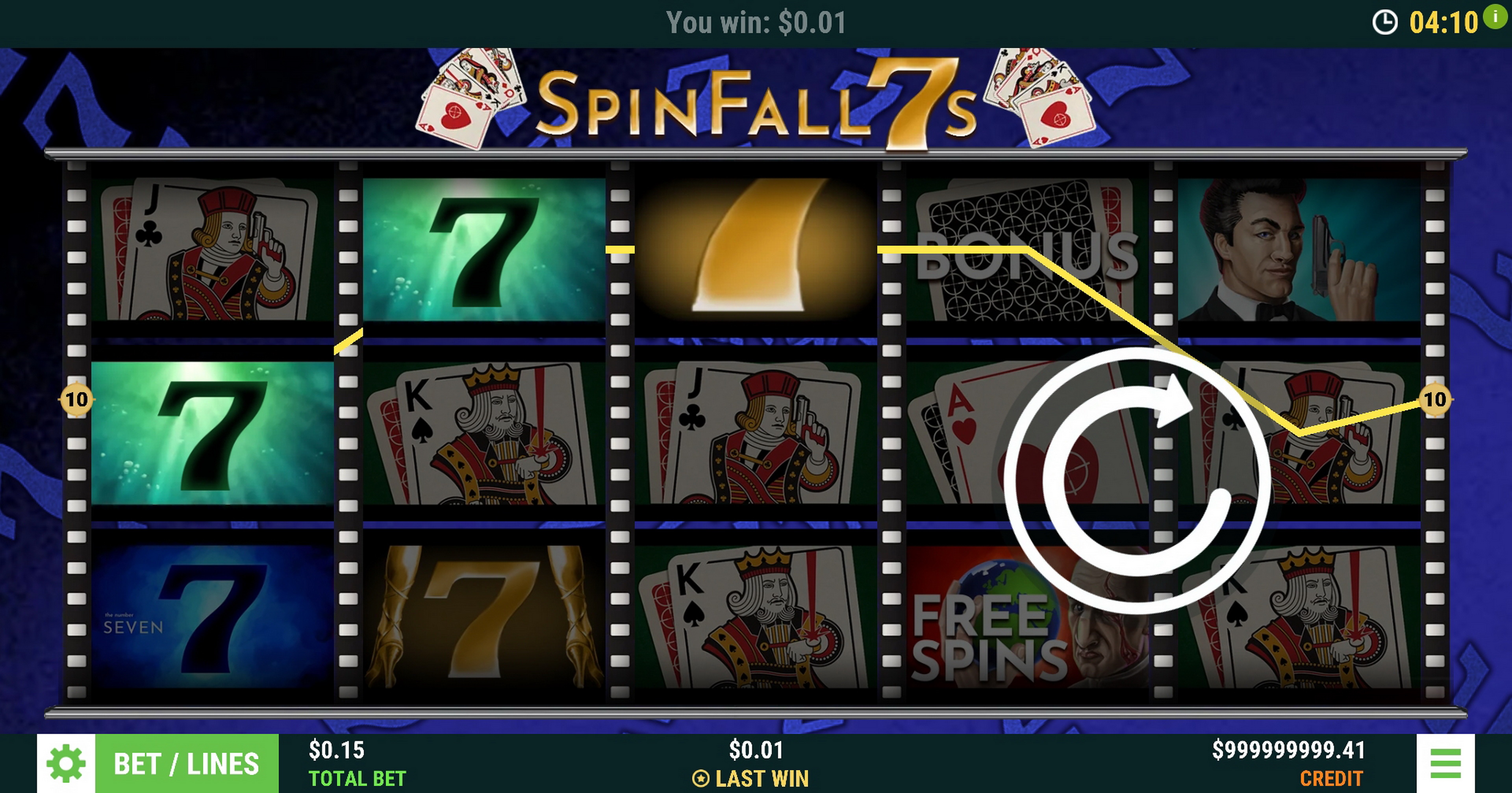 Win Money in Spin Fall 7s Free Slot Game by Slot Factory