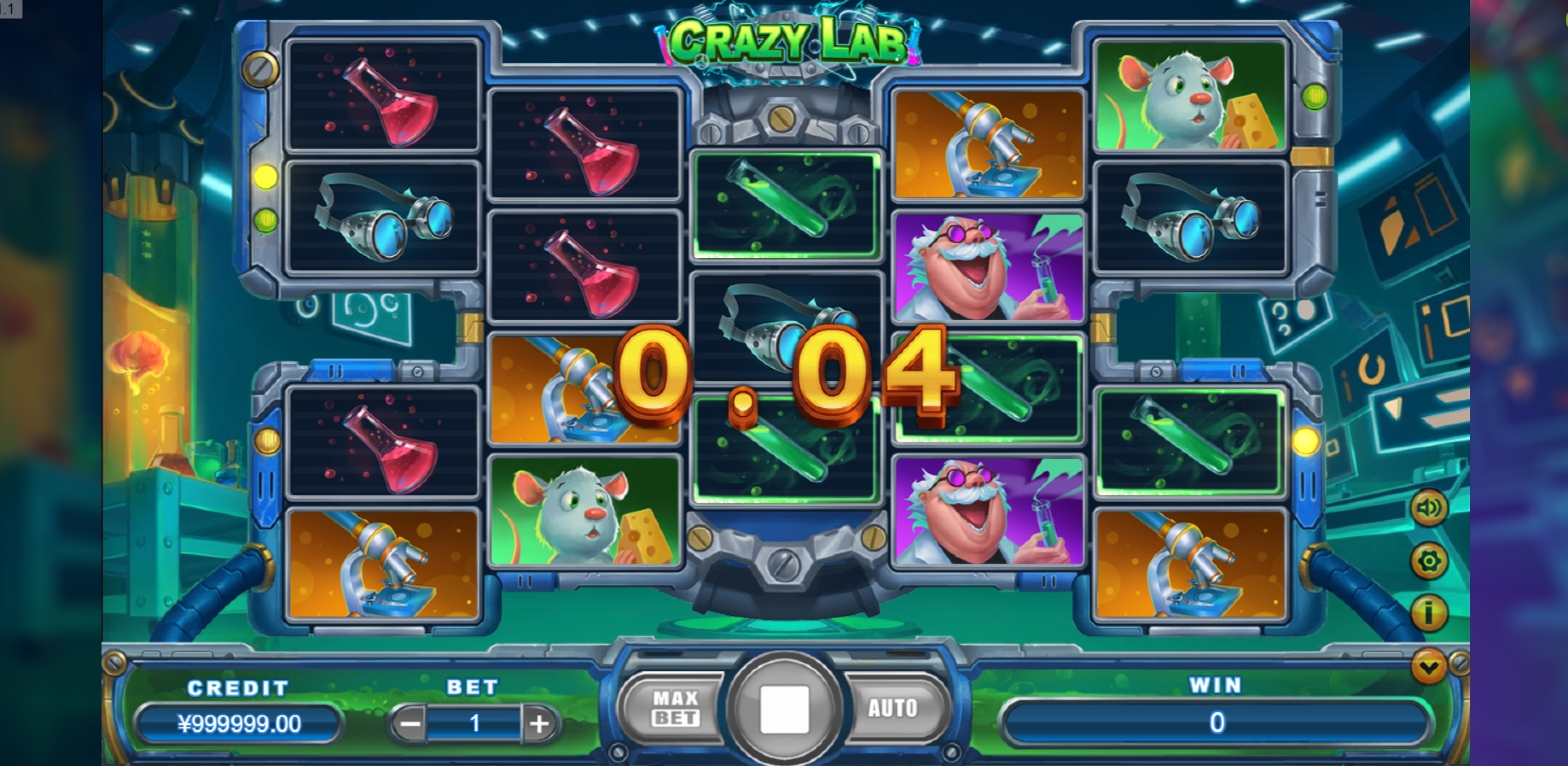 Win Money in Crazy Lab Free Slot Game by TIDY