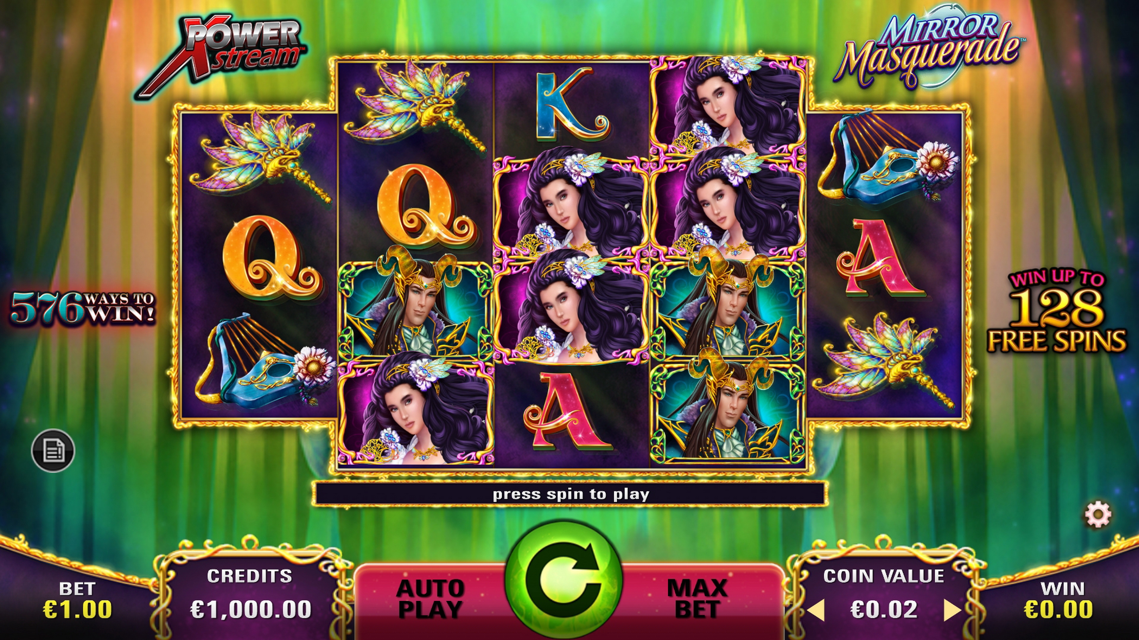 Reels in Mirror Masquerade Slot Game by AGS