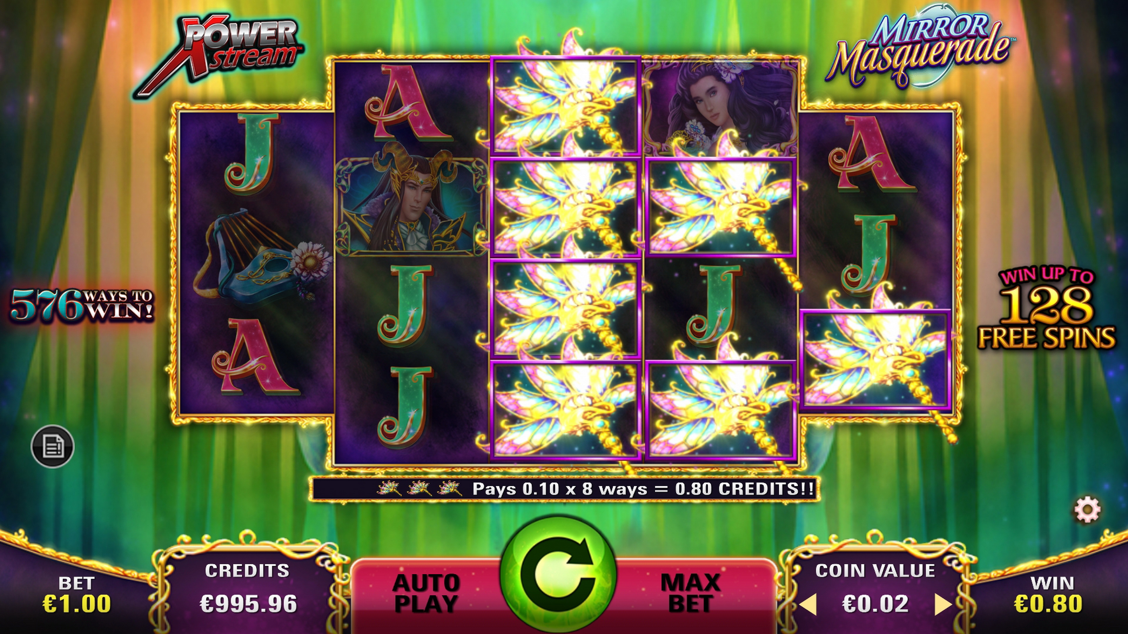 Win Money in Mirror Masquerade Free Slot Game by AGS