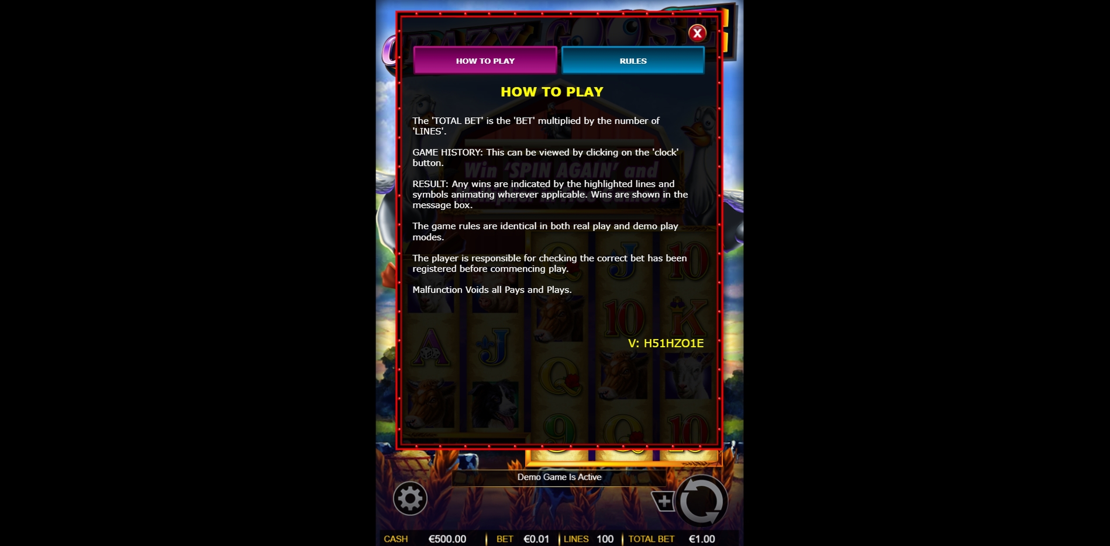 Info of Crazy Goose Slot Game by Ainsworth Gaming Technology