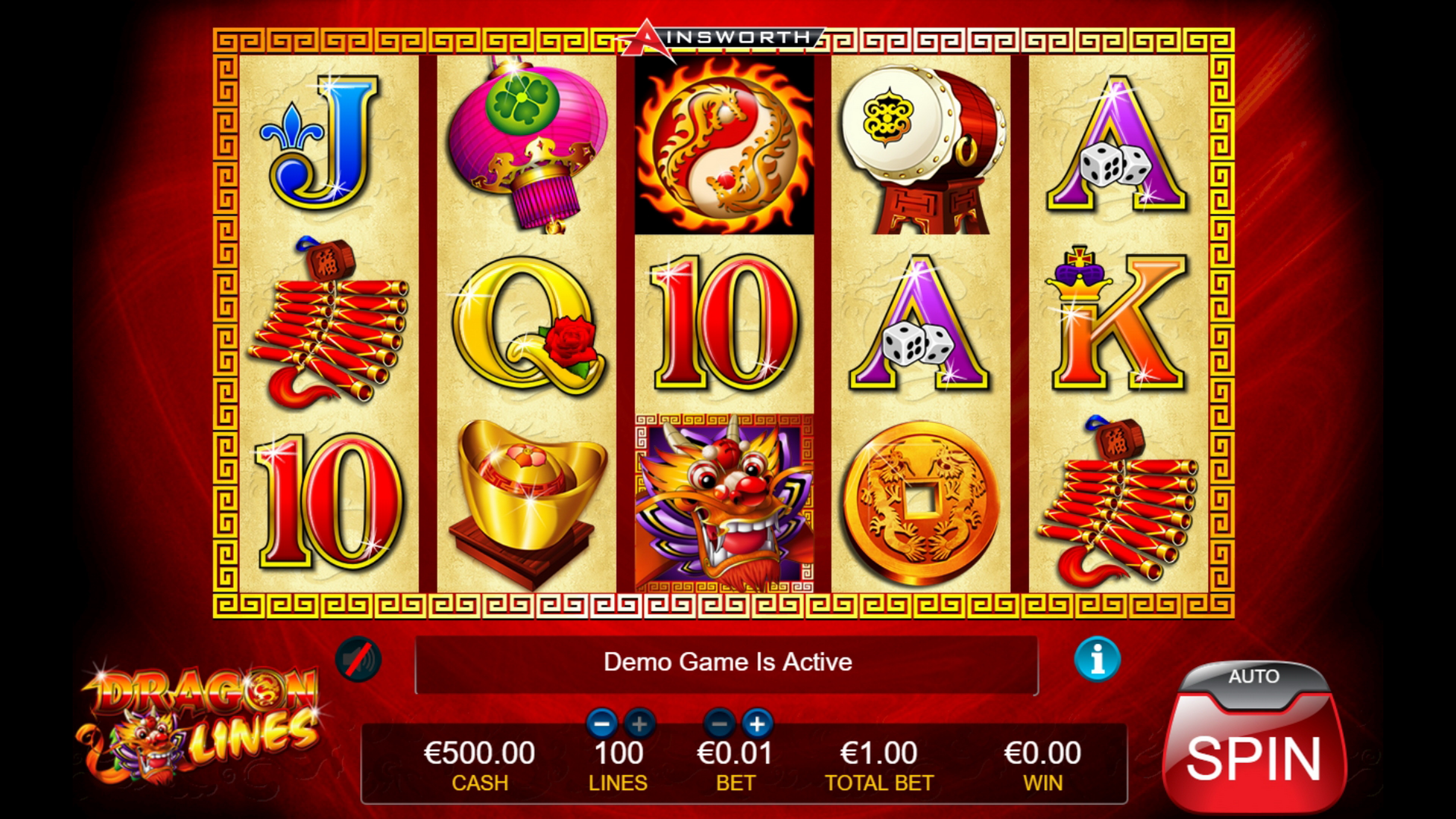 Reels in Dragon Lines Slot Game by Ainsworth Gaming Technology