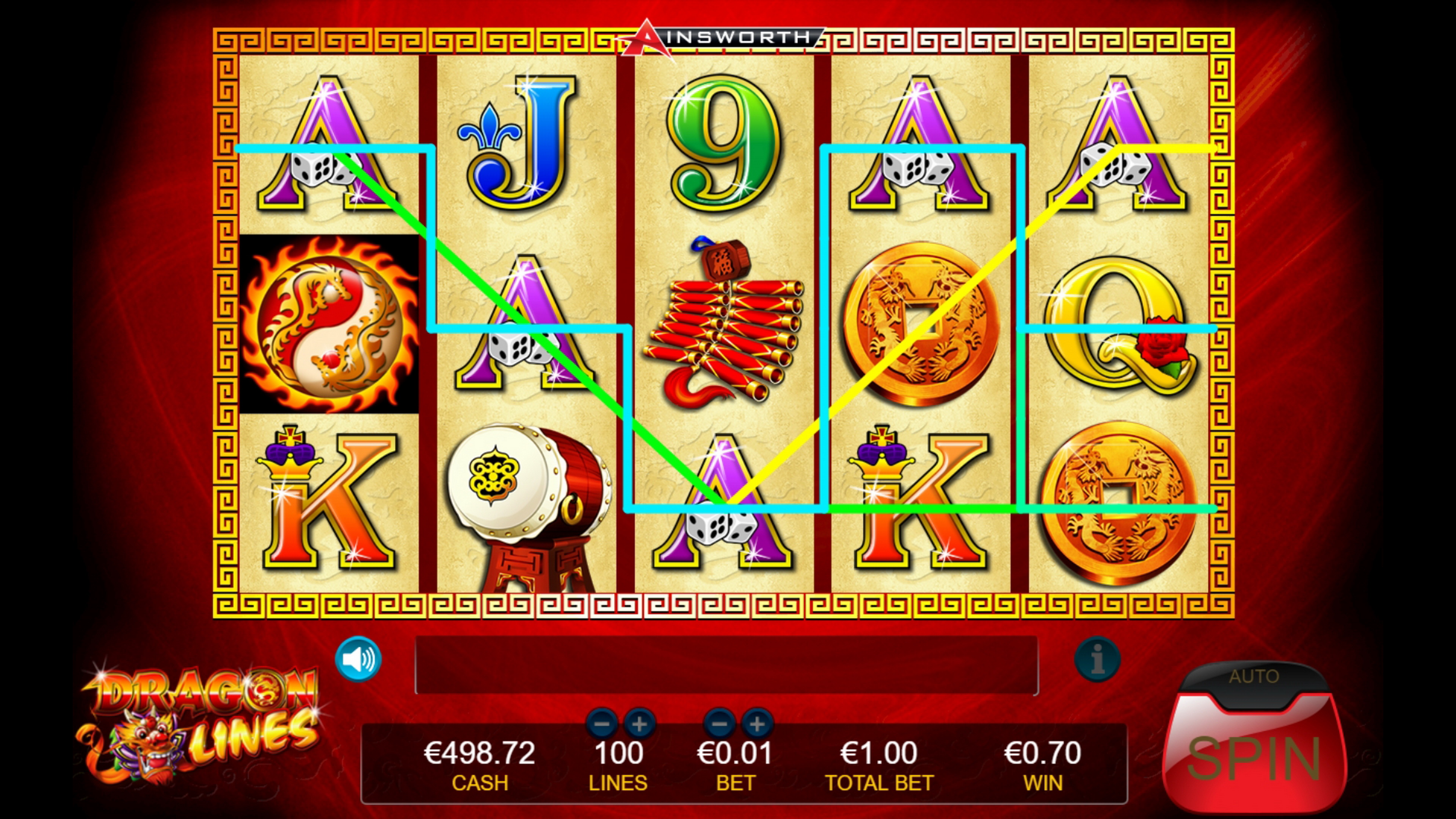 Win Money in Dragon Lines Free Slot Game by Ainsworth Gaming Technology