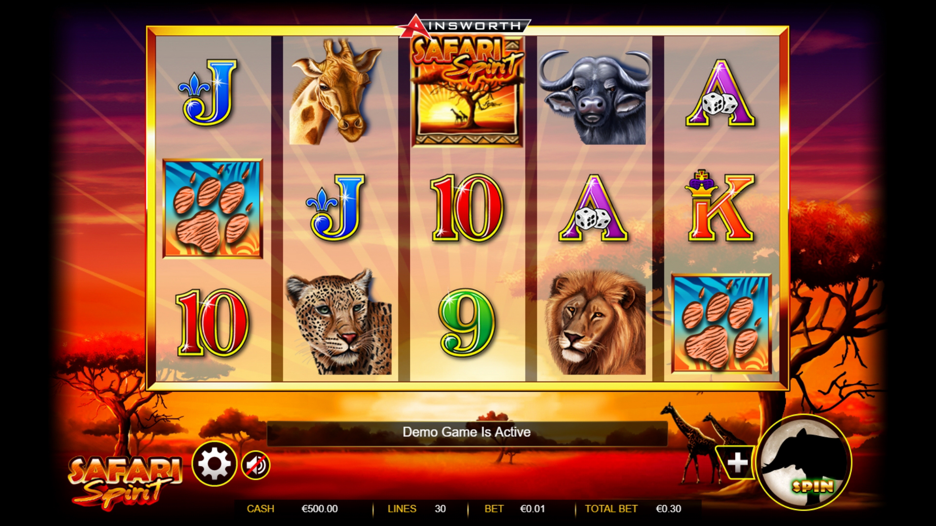 Reels in Safari Spirit Slot Game by Ainsworth Gaming Technology