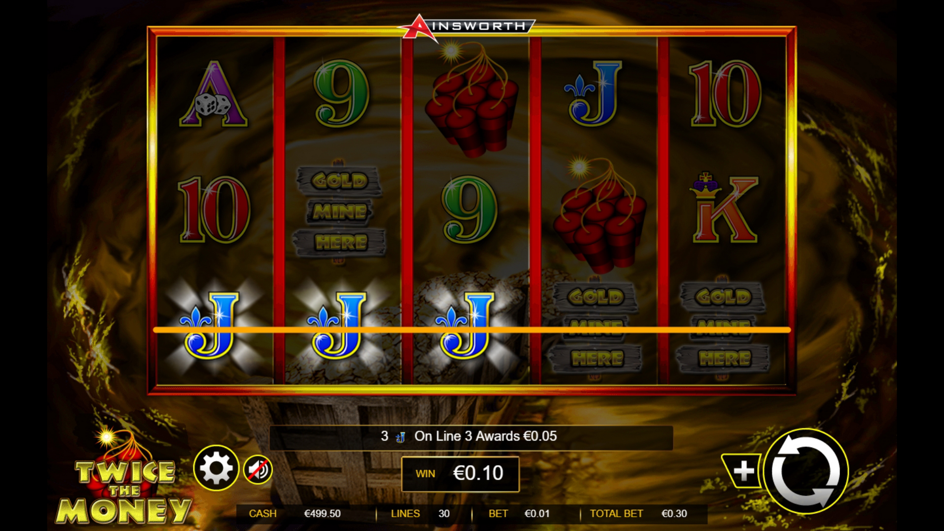Win Money in Twice The Money Free Slot Game by Ainsworth Gaming Technology
