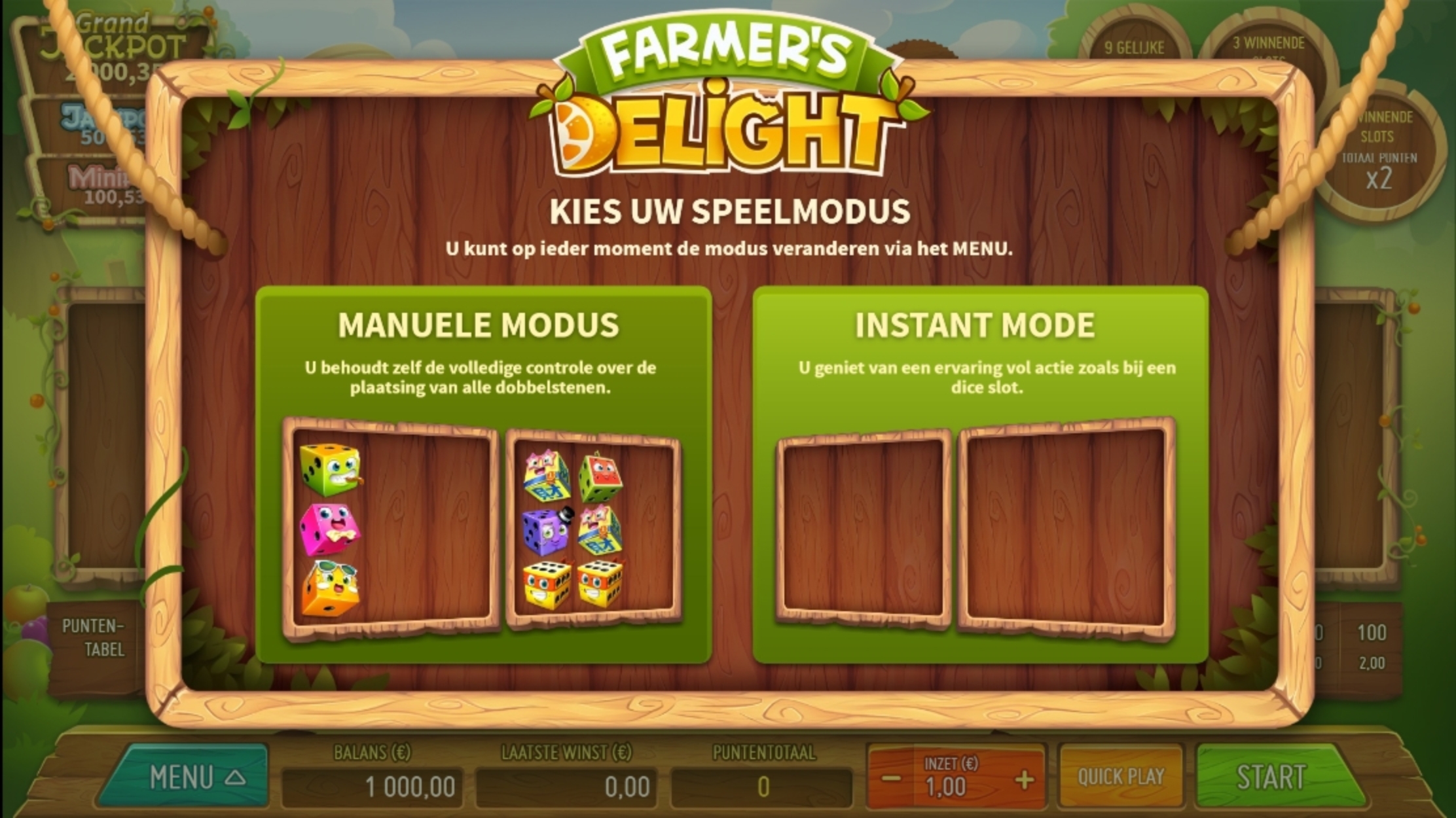 Reels in Farmers Delight Slot Game by Air Dice