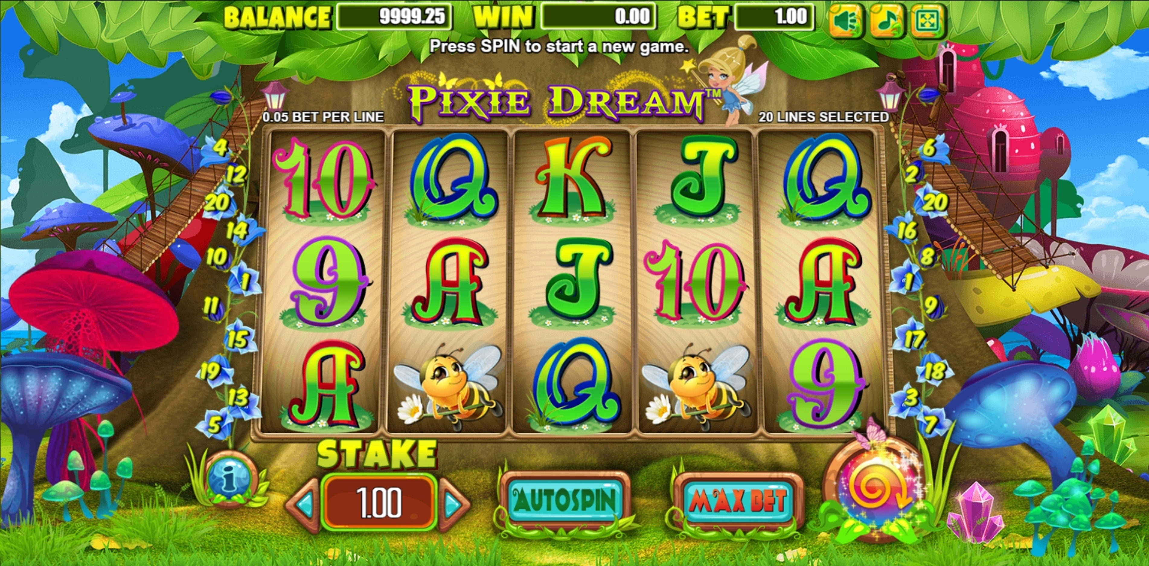 Reels in Pixie Dream Slot Game by Allbet Gaming