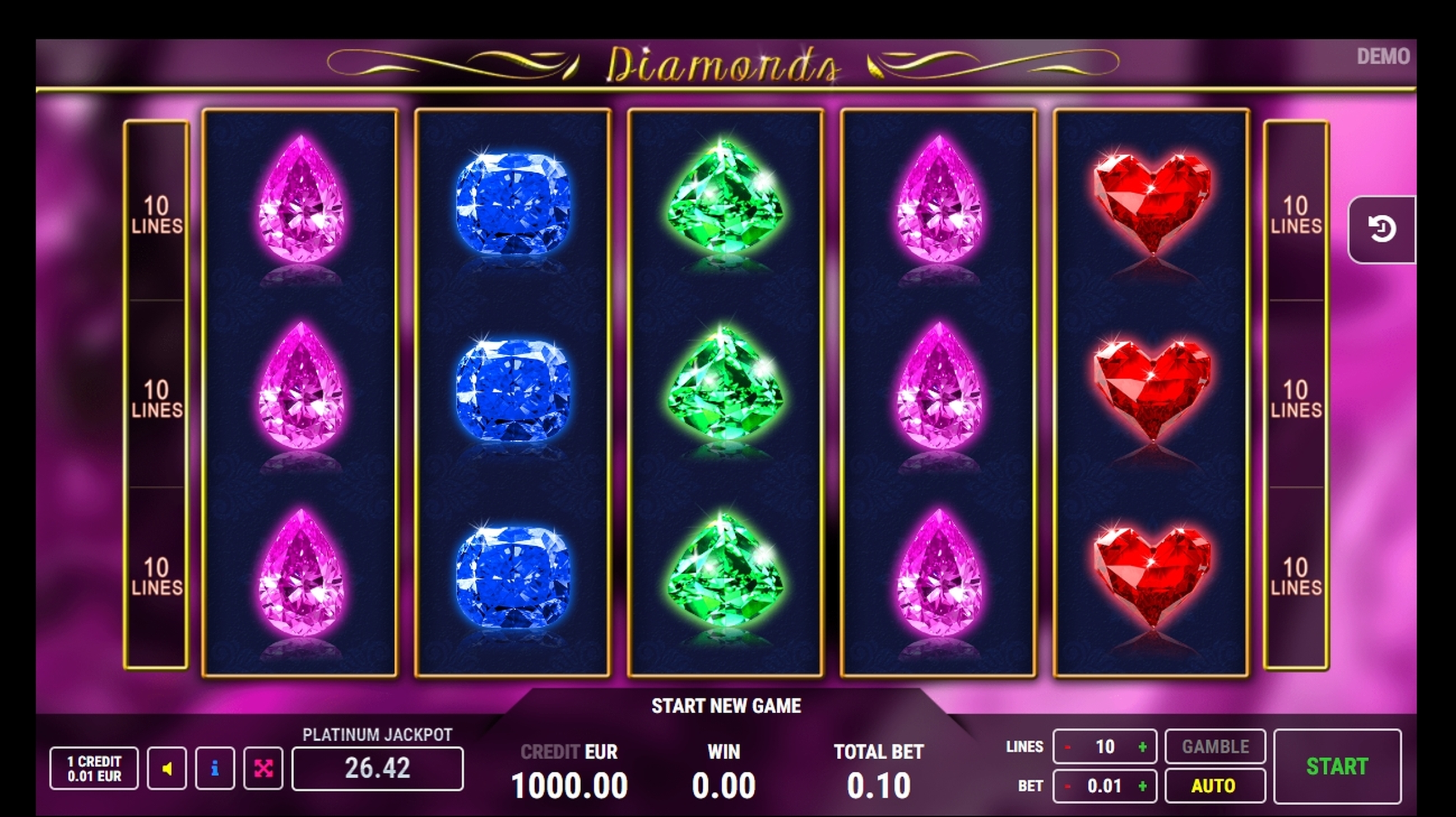 Reels in Diamonds Slot Game by AlteaGaming