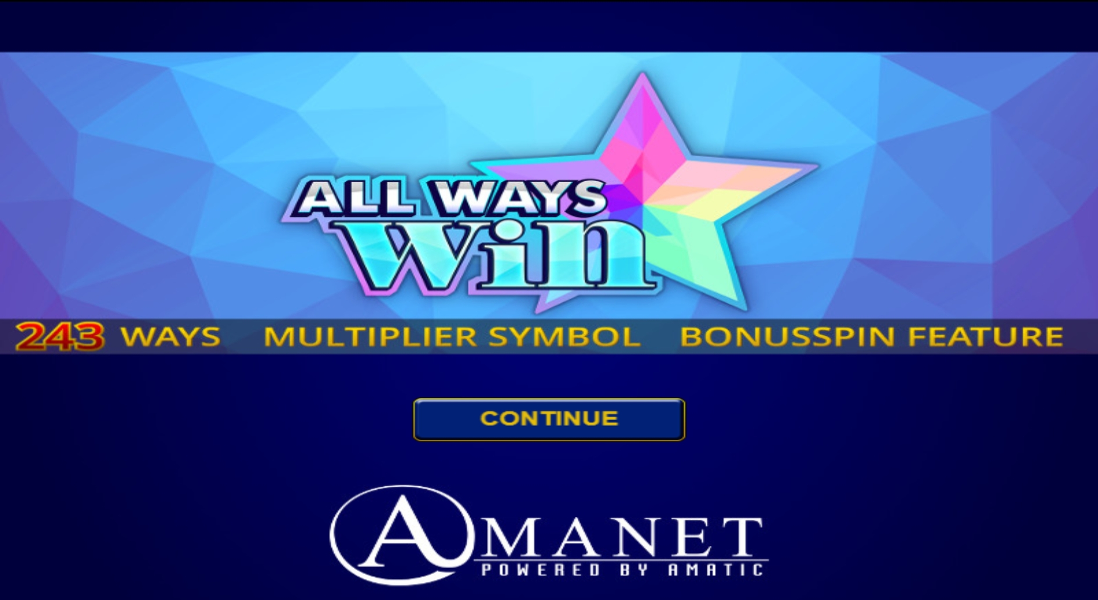 Play All Ways Win Free Casino Slot Game by Amatic Industries