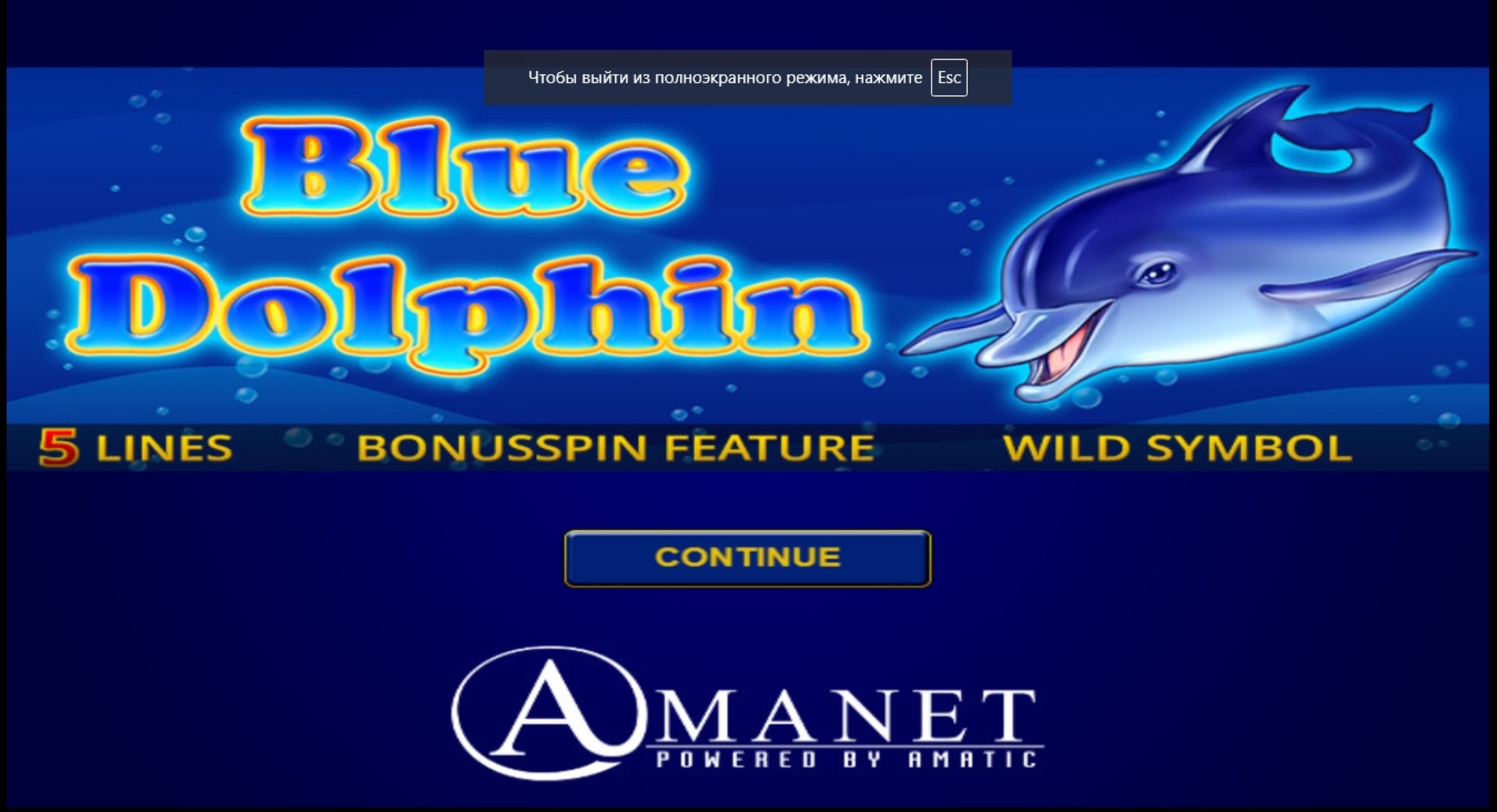 Play Blue Dolphin Free Casino Slot Game by Amatic Industries