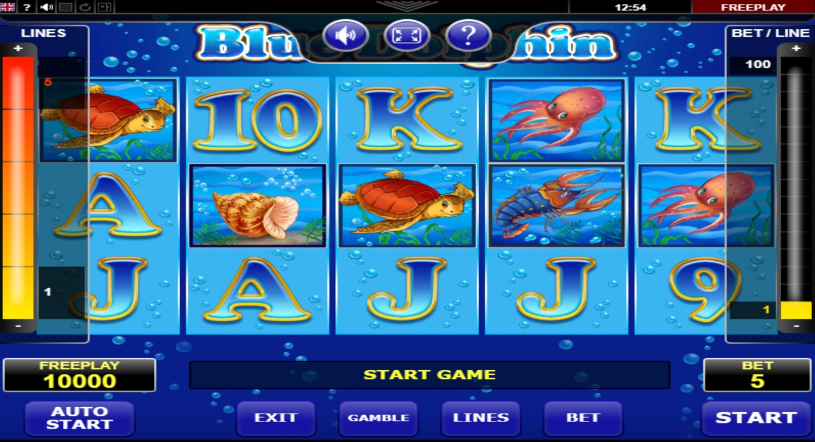 Reels in Blue Dolphin Slot Game by Amatic Industries