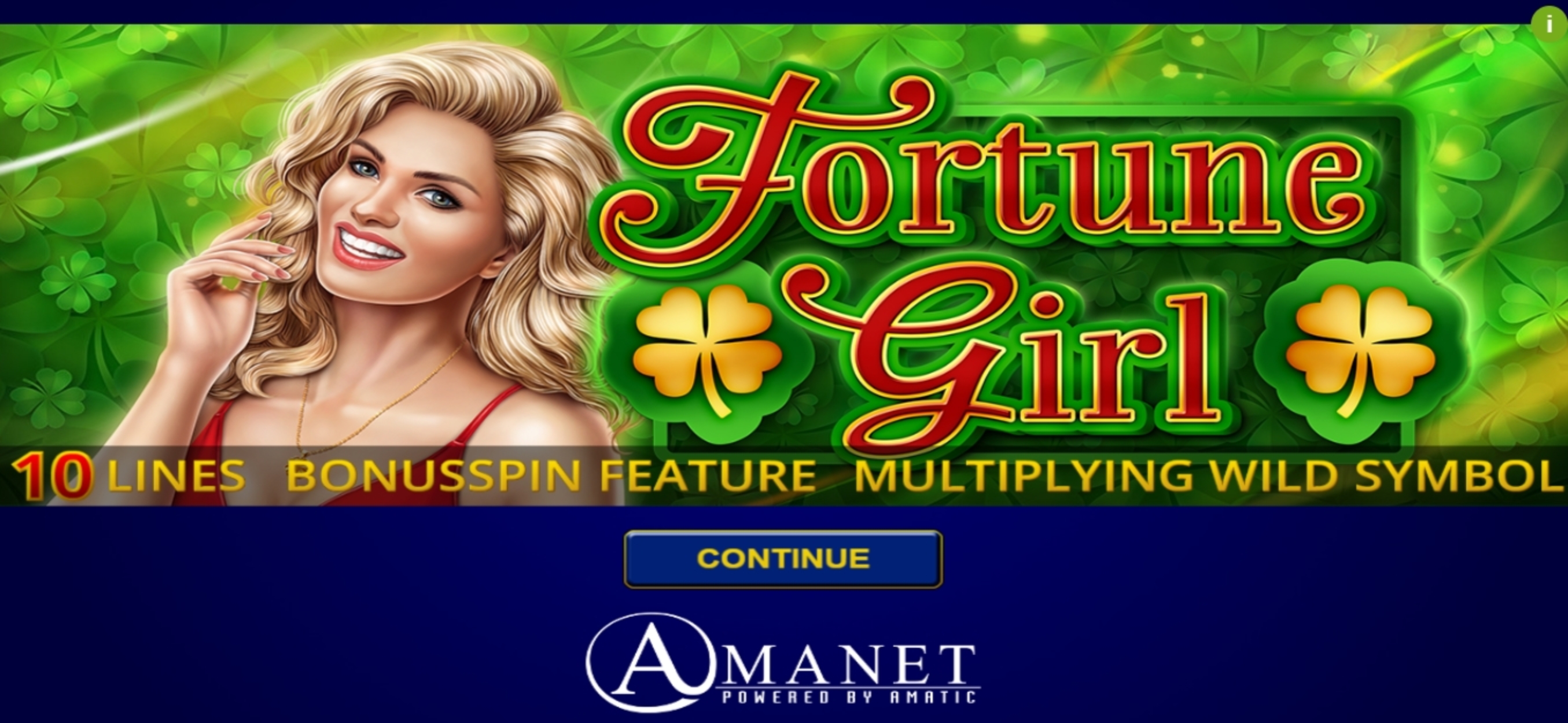 Play Fortune Girl Free Casino Slot Game by Amatic Industries