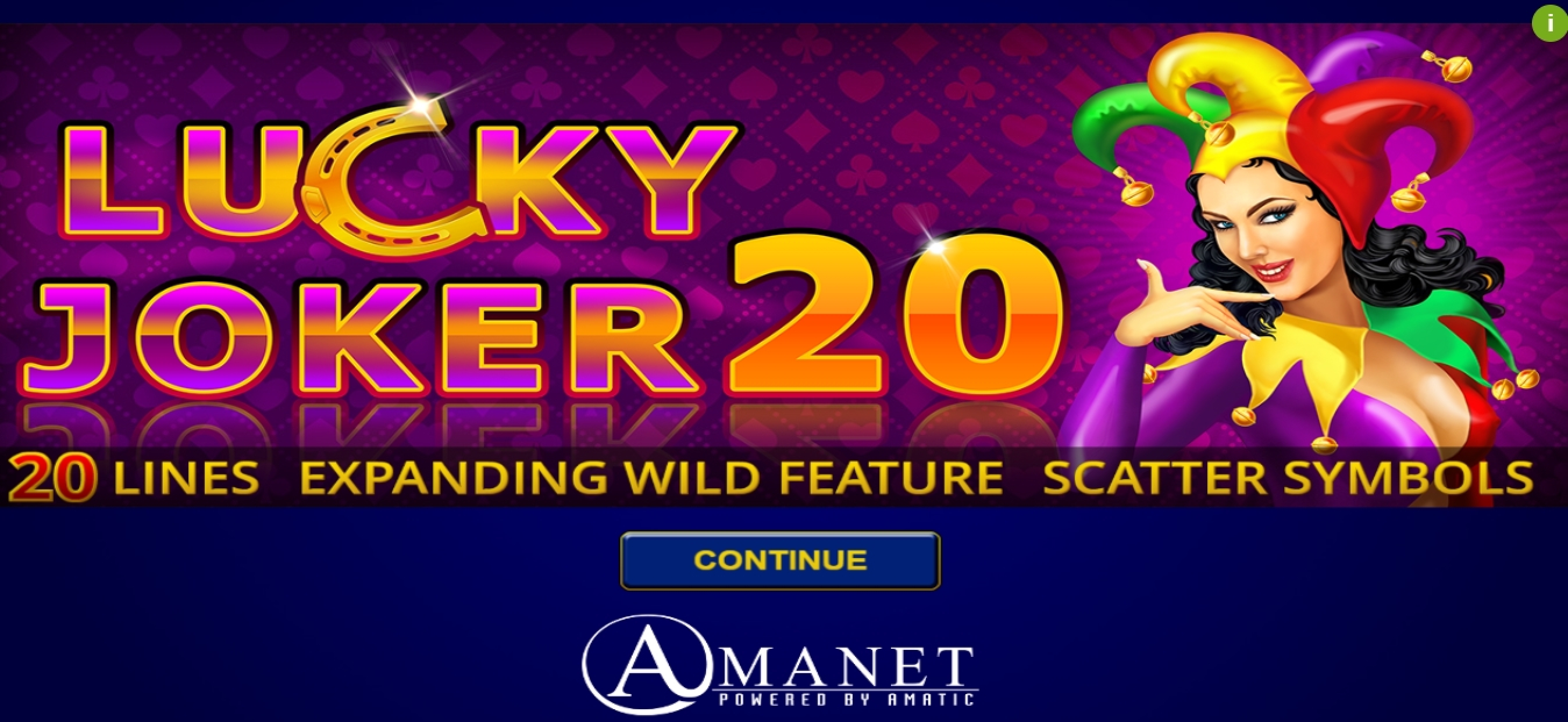 Play Lucky Joker 20 Free Casino Slot Game by Amatic Industries