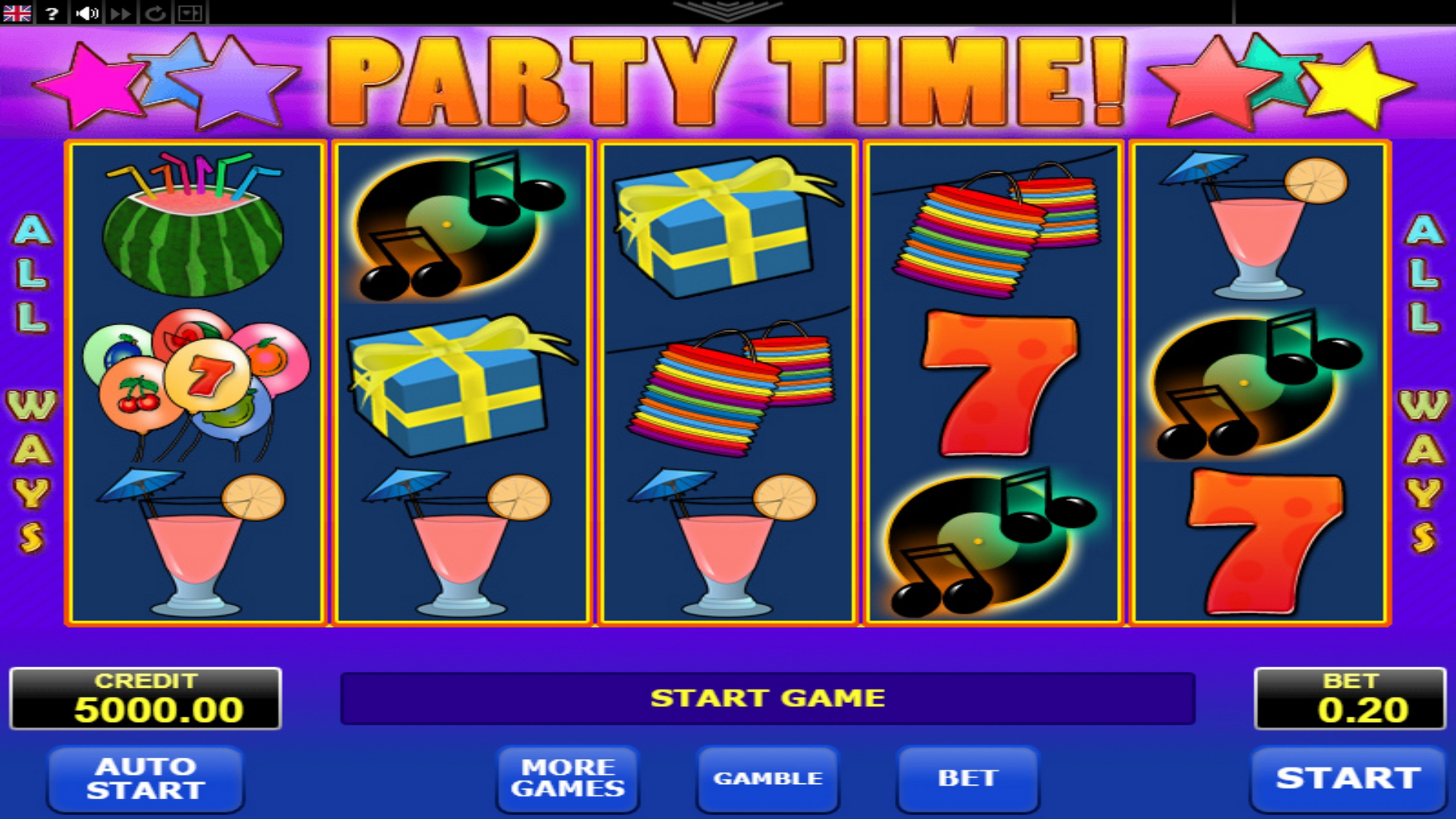 Reels in Party Time Slot Game by Amatic Industries