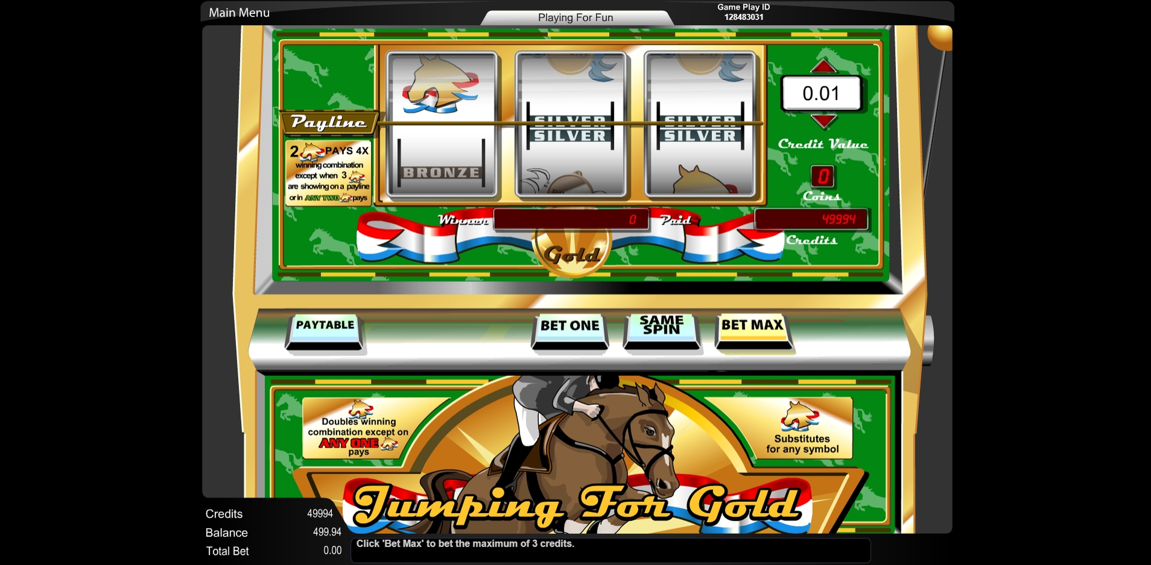 Win Money in Jumping for Gold Free Slot Game by Amaya