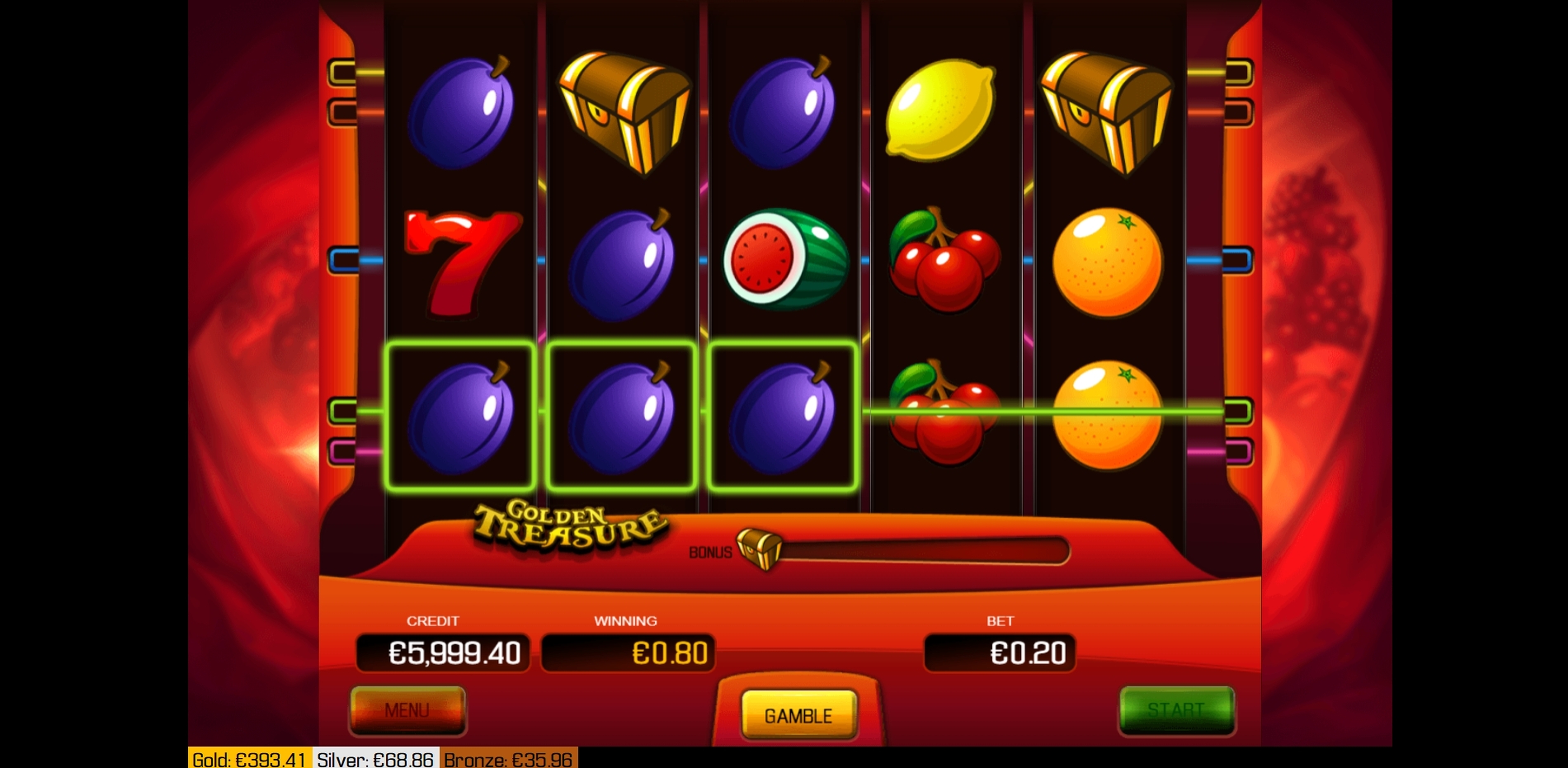 Win Money in Golden Treasure Free Slot Game by Apollo Games