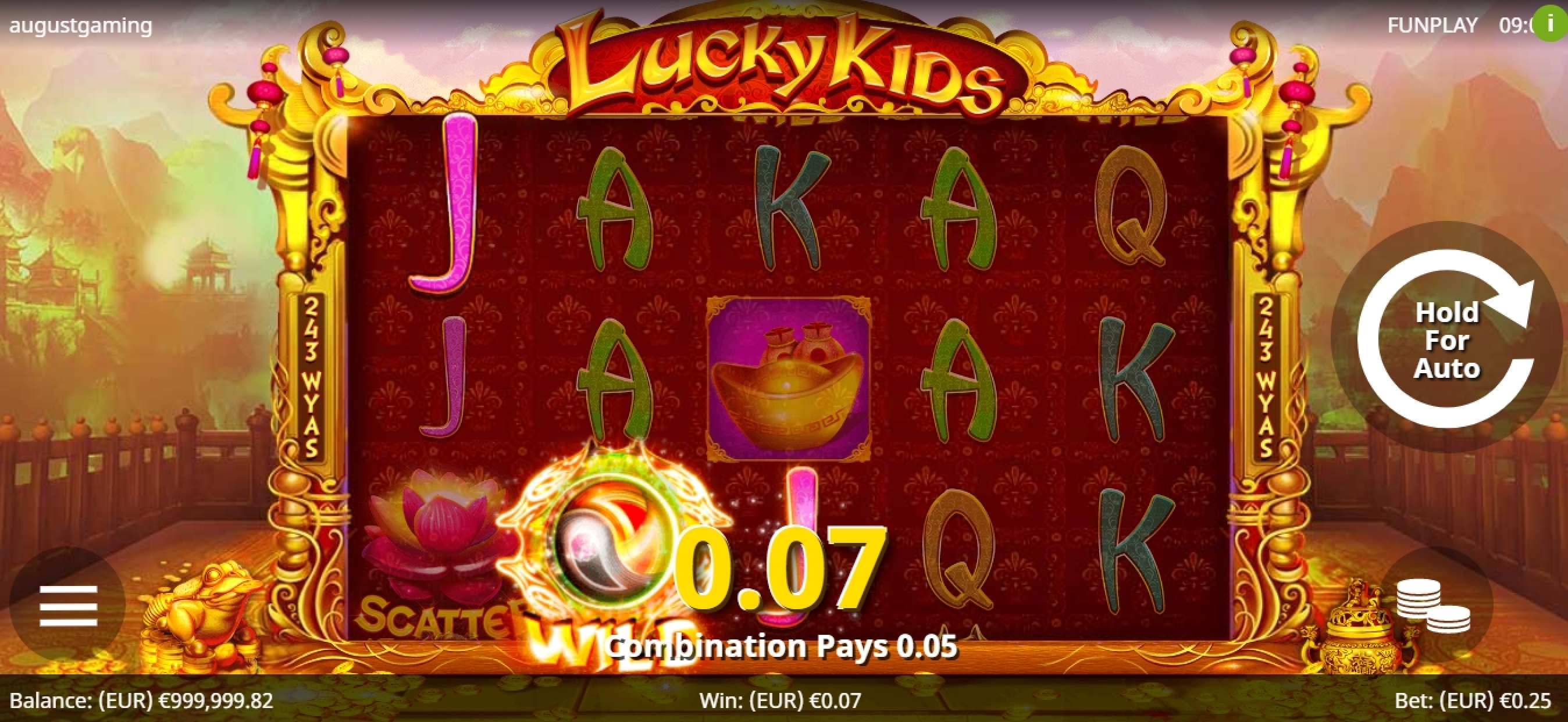 Win Money in Lucky Kids Free Slot Game by August Gaming