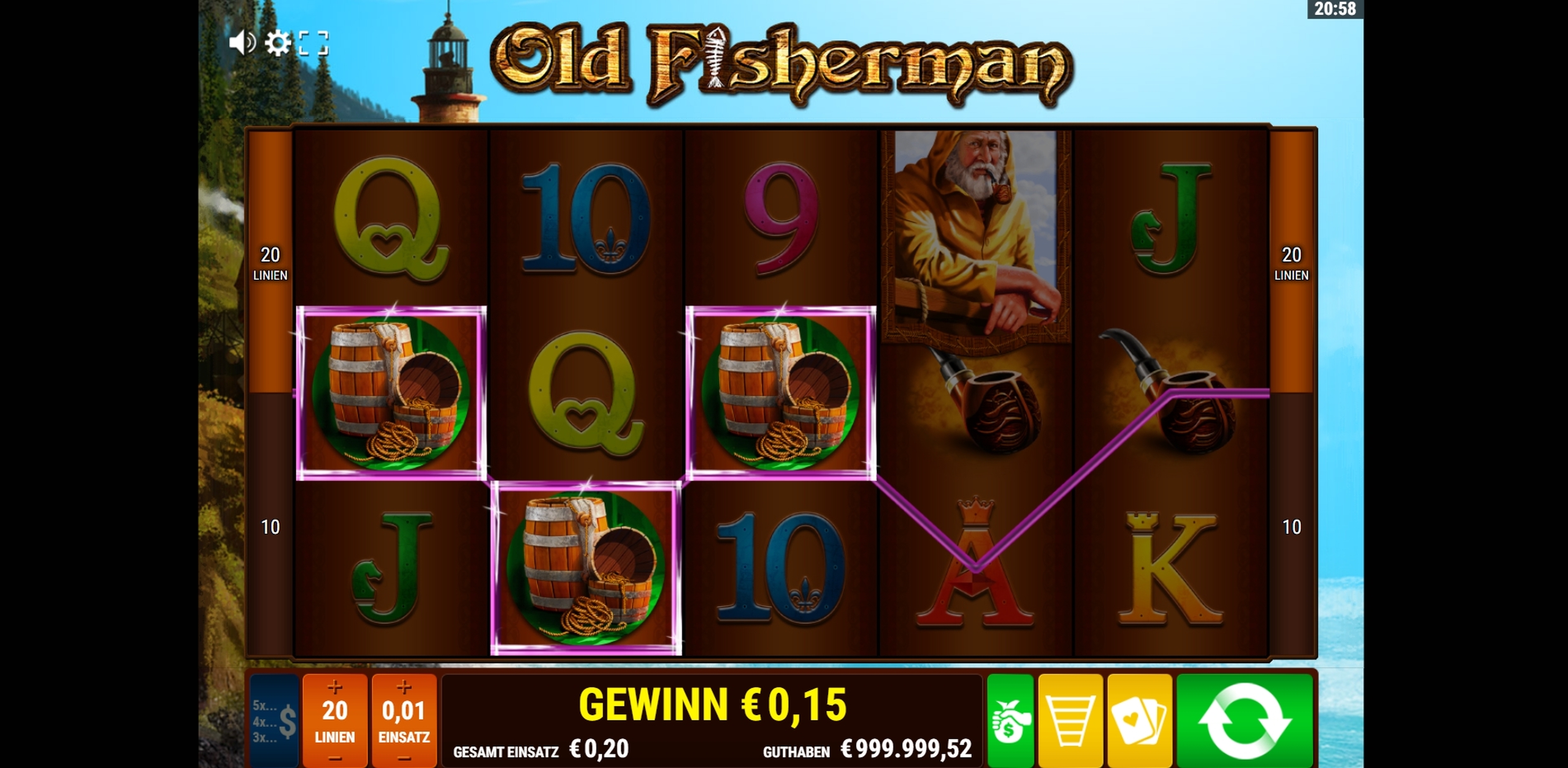Win Money in Old Fisherman Free Slot Game by Bally Wulff