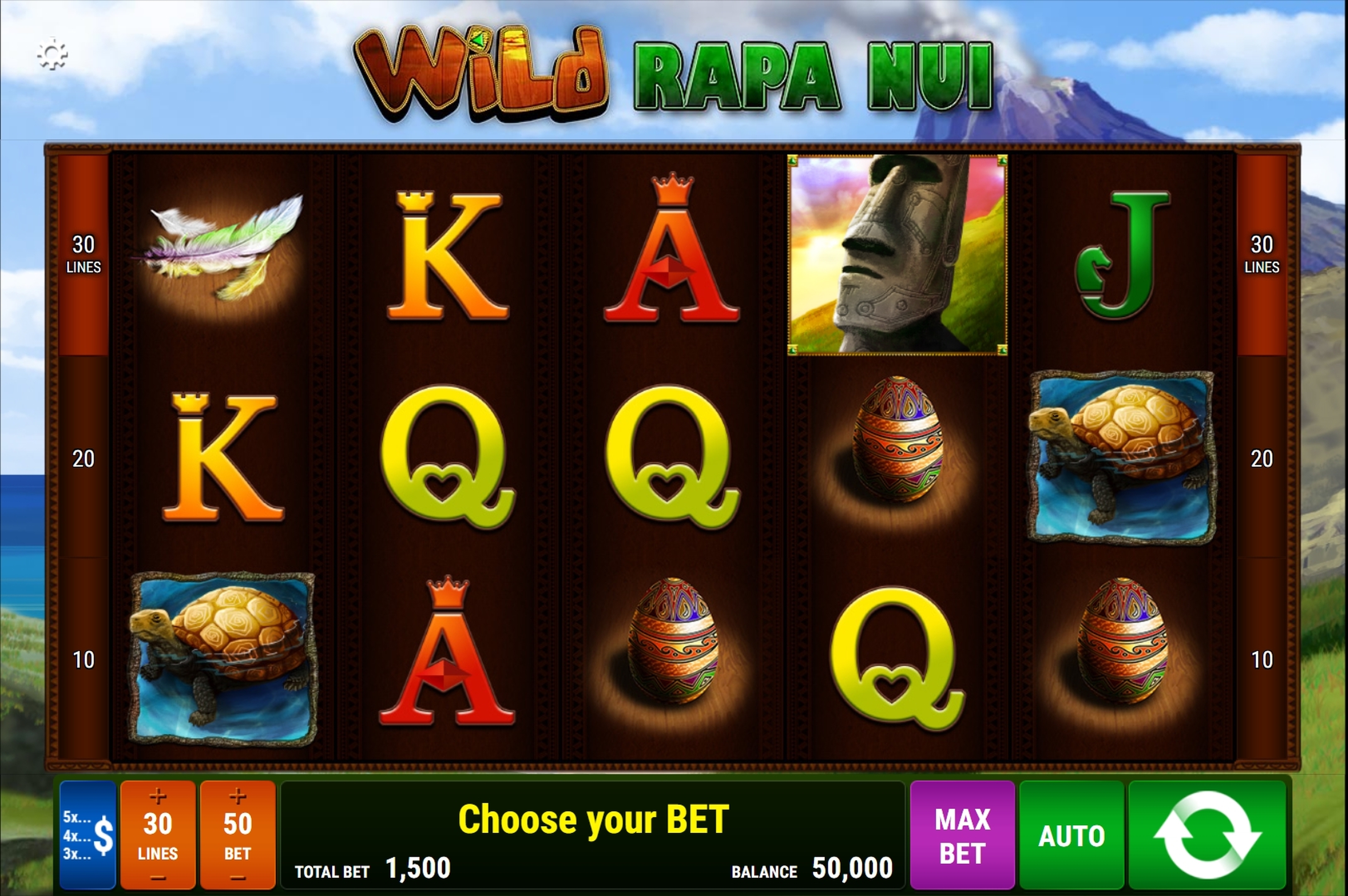 Reels in Wild Rapa Nui Slot Game by Bally Wulff