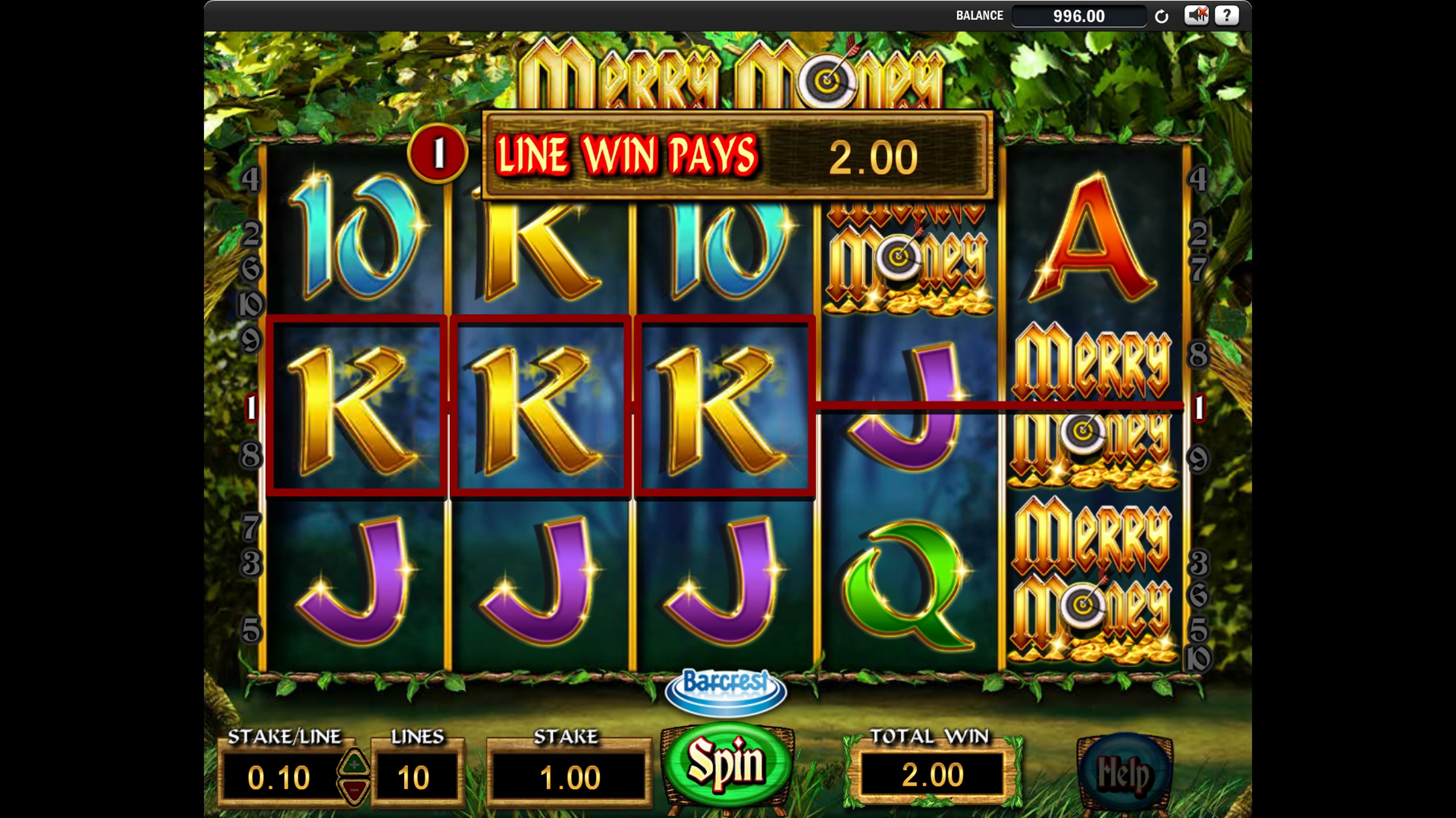 Win Money in Merry Money Free Slot Game by Barcrest Games