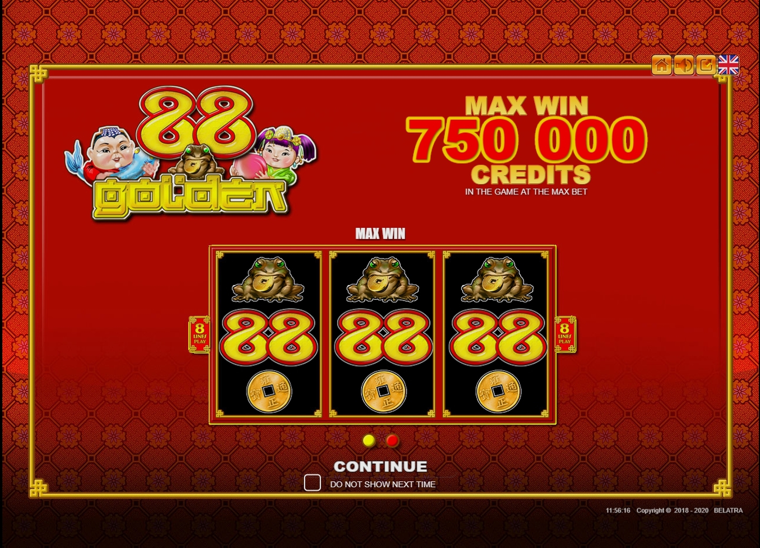 Play 88 Golden 88 Free Casino Slot Game by Belatra Games