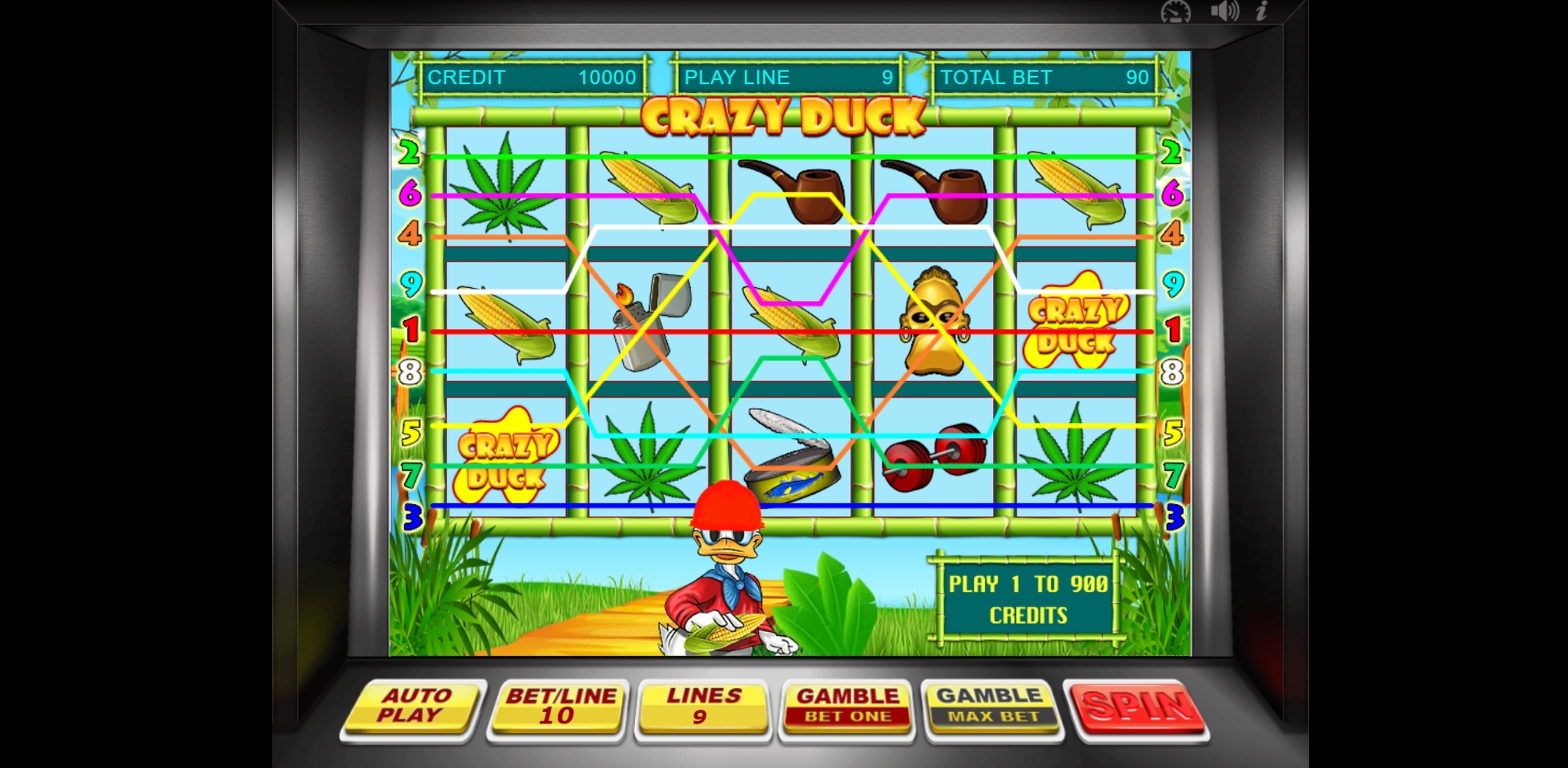 Reels in Crazy Duck Slot Game by Betconstruct