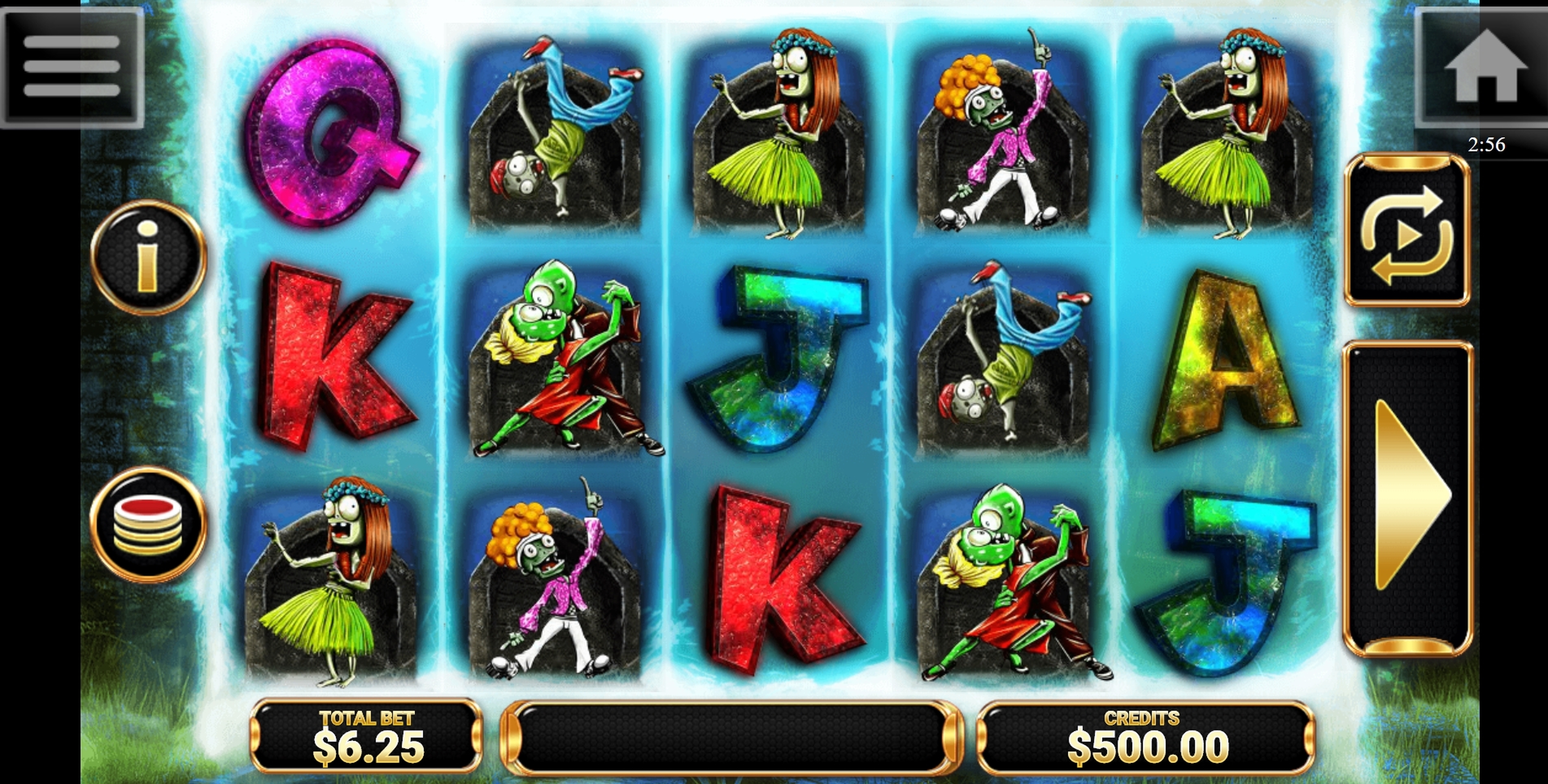 Reels in Dancin' Zombies Slot Game by Betconstruct